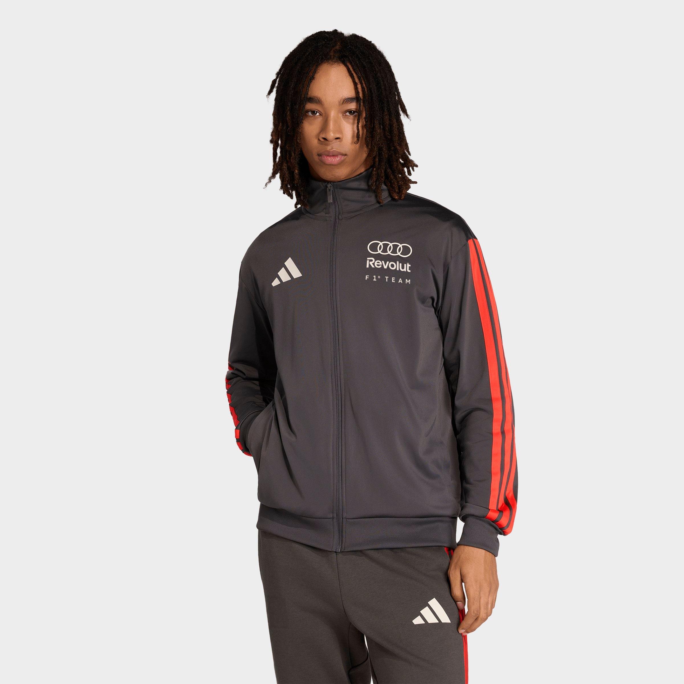 adidas Men's Audi Revolut F1 Team DNA Full-Zip Track Top in Utility Black Size: XS