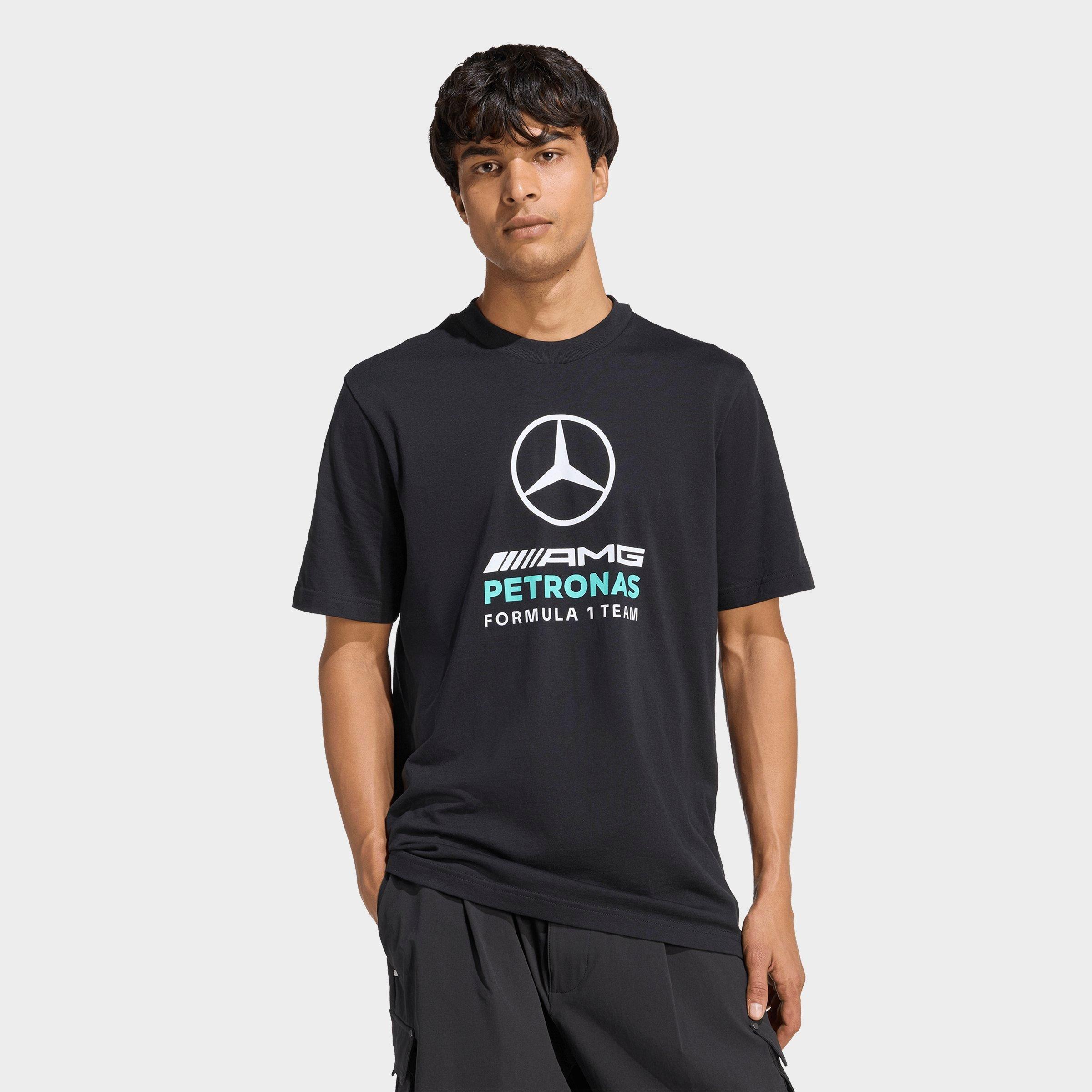 adidas Men's Mercedes-AMG Petronas F1 Team DNA Graphic T-Shirt in Black/Semi Mint Rush Size: Medium