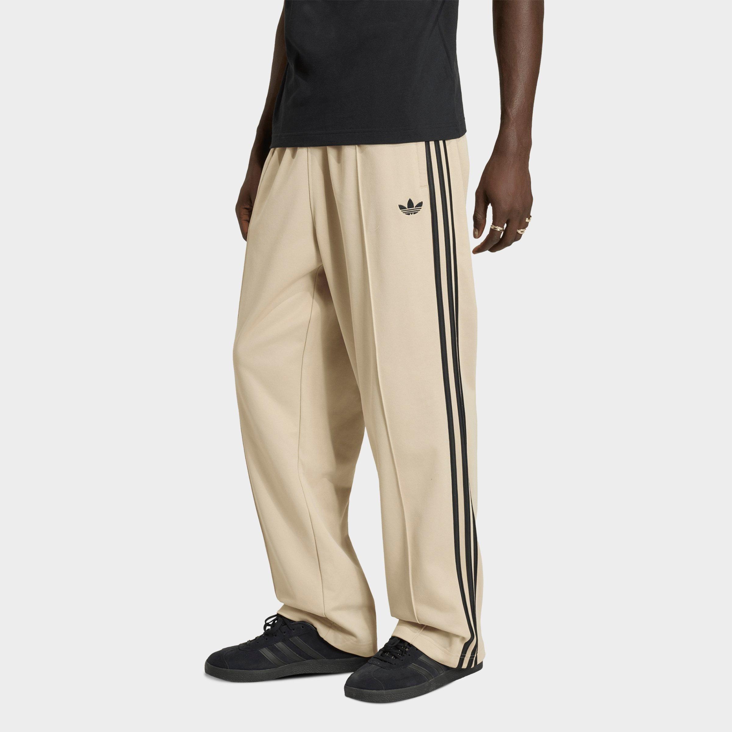 adidas Men's Originals adicolor Baggy Track Pants in Stone Khaki Size: XL