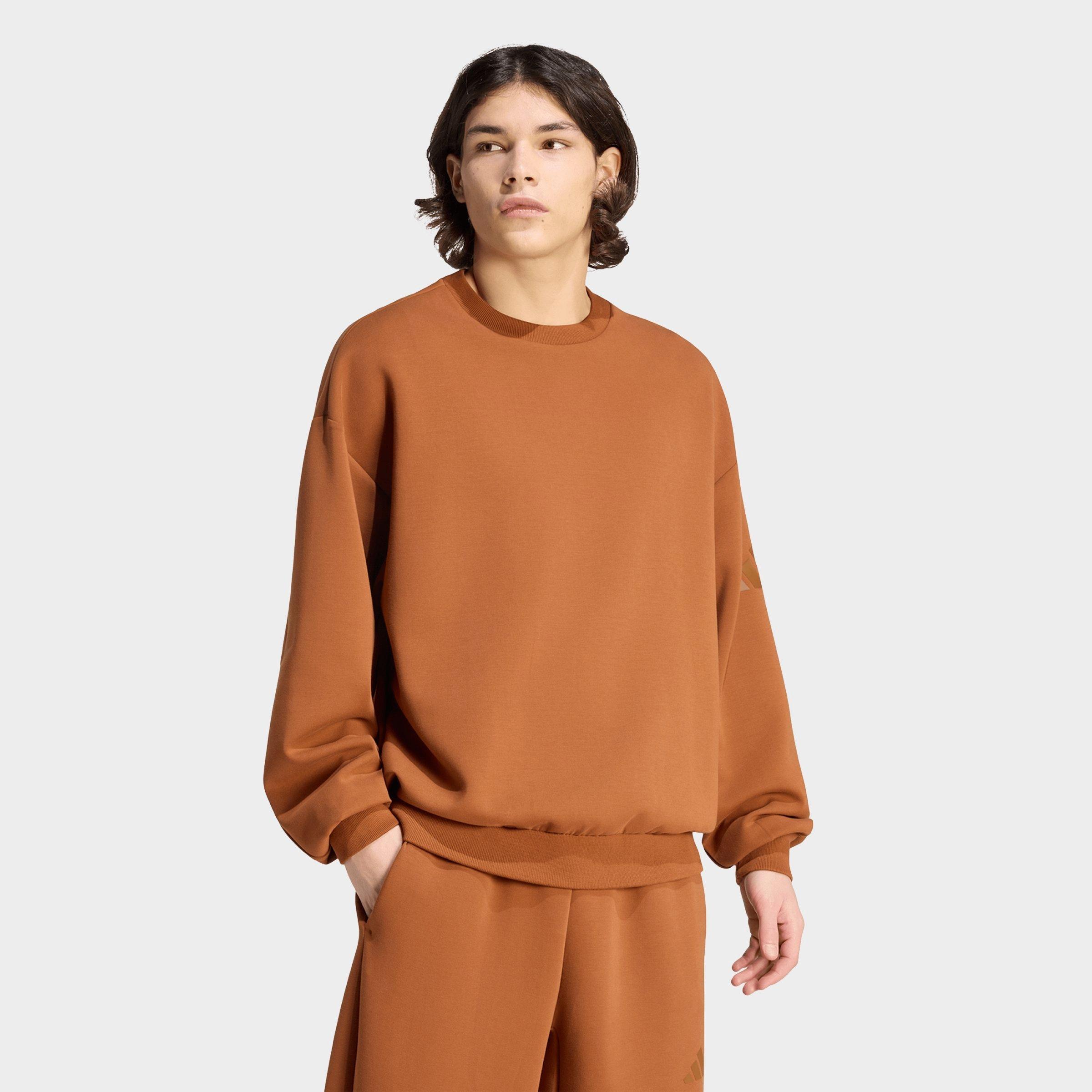 adidas Men's Soft Lux Sweatshirt in Dusky Bronze Size: Large
