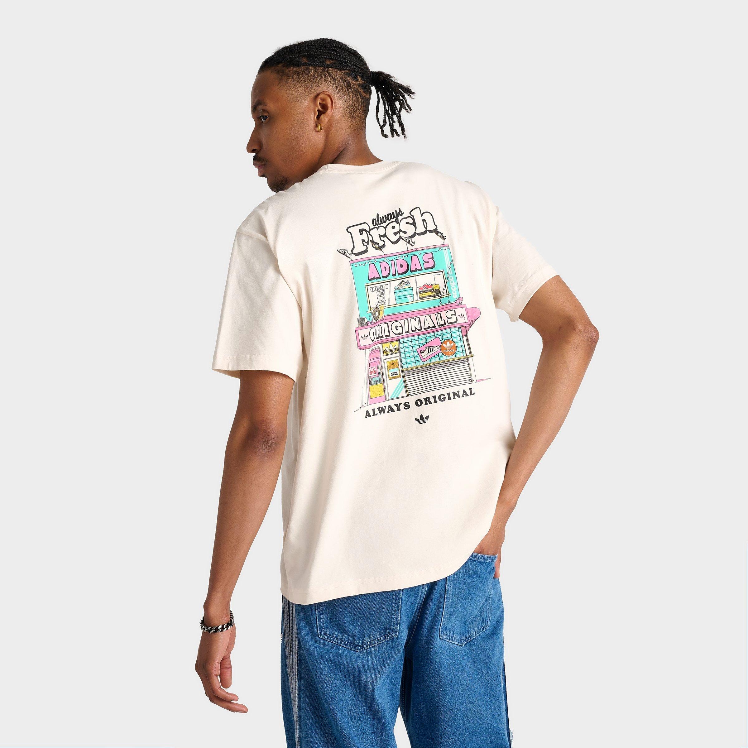 Adidas Men's Originals OG Fresh T-Shirt in White/Wonder White Size Large Cotton