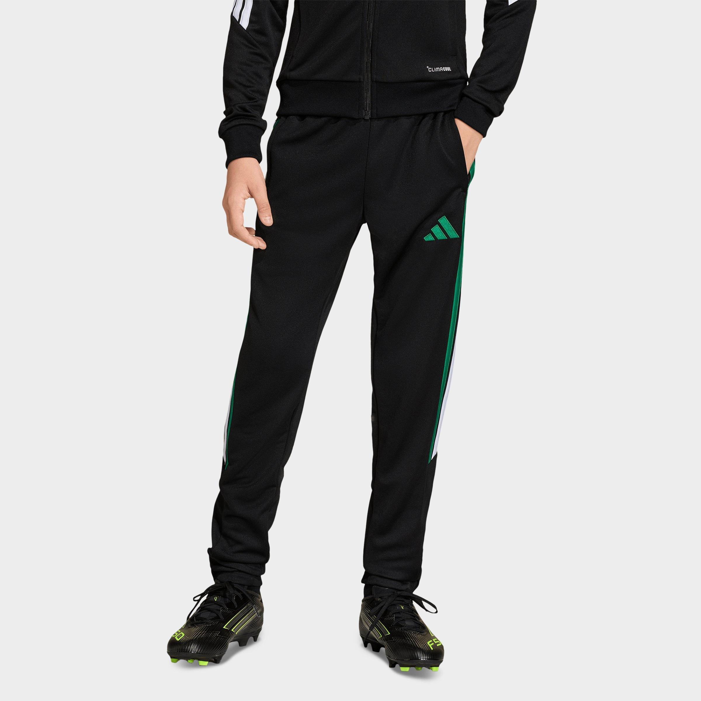 adidas Big Kids Tiro 26 League Training Pants in Black/Bold Green Size: Medium