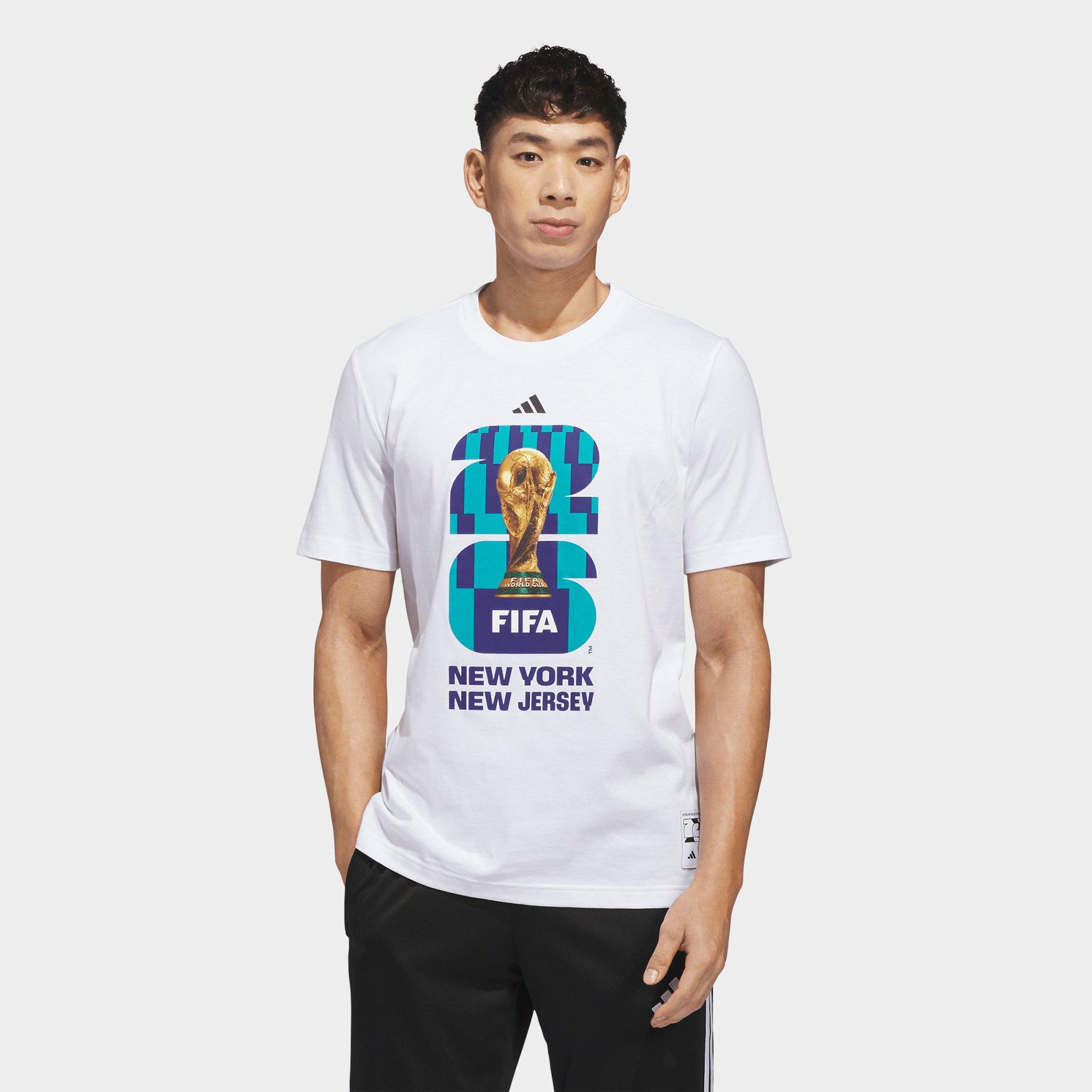 adidas Men's Soccer FIFA World Cup 26 Host City New York New Jersey Graphic T-Shirt in White Size: 2XL