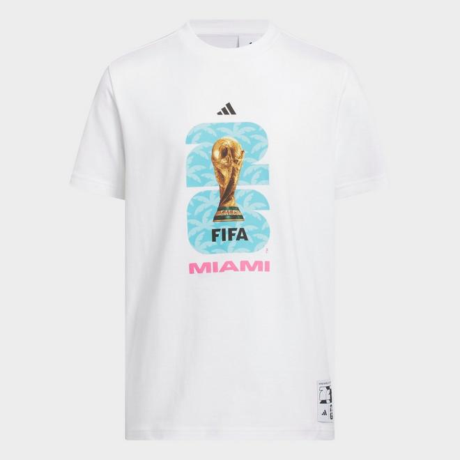Big Kids' adidas FIFA World Cup 26 Host City Miami Graphic Soccer T-Shirt