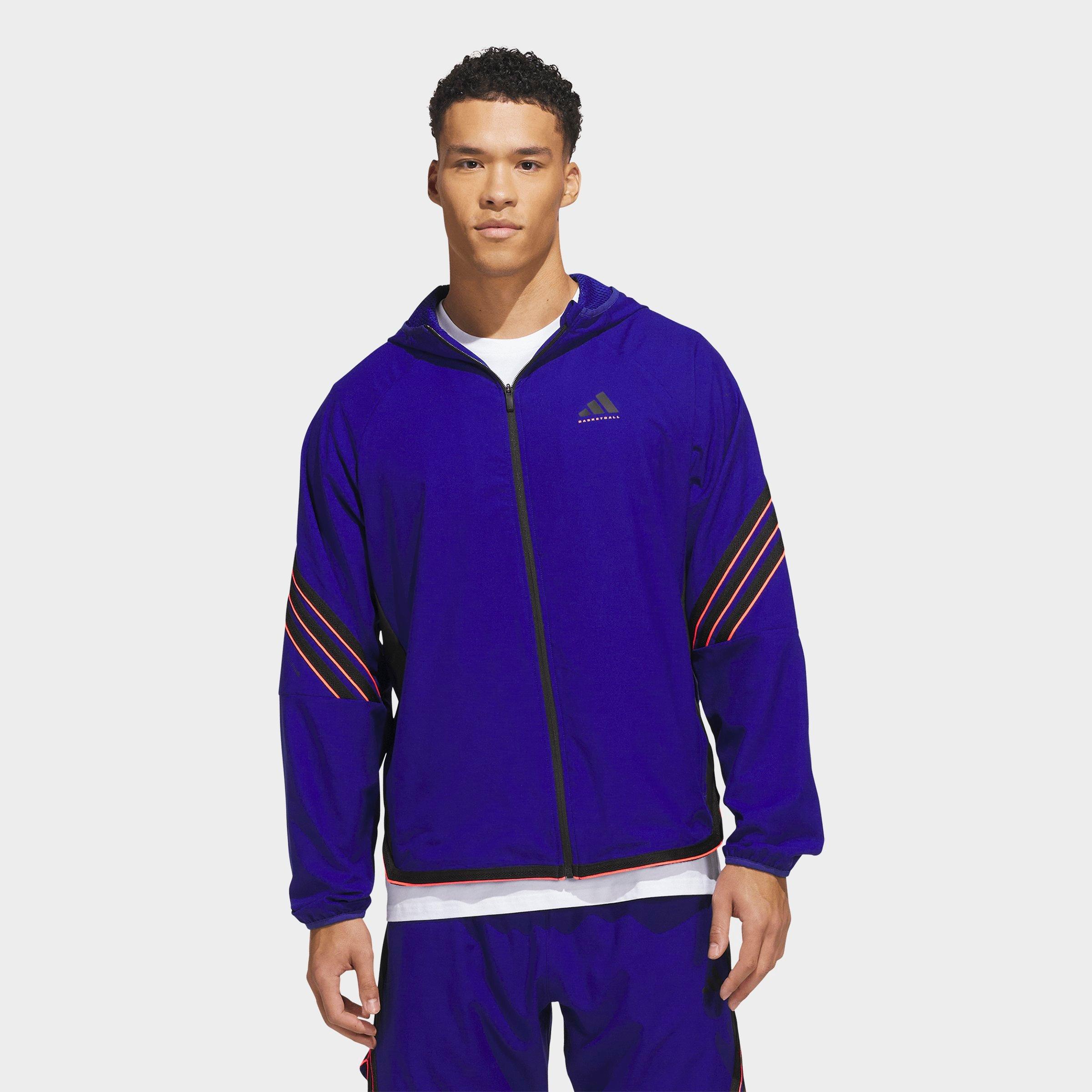 adidas Men's Crazy Lite Full-Zip Basketball Jacket in Mystery Ink/Black Size: Small
