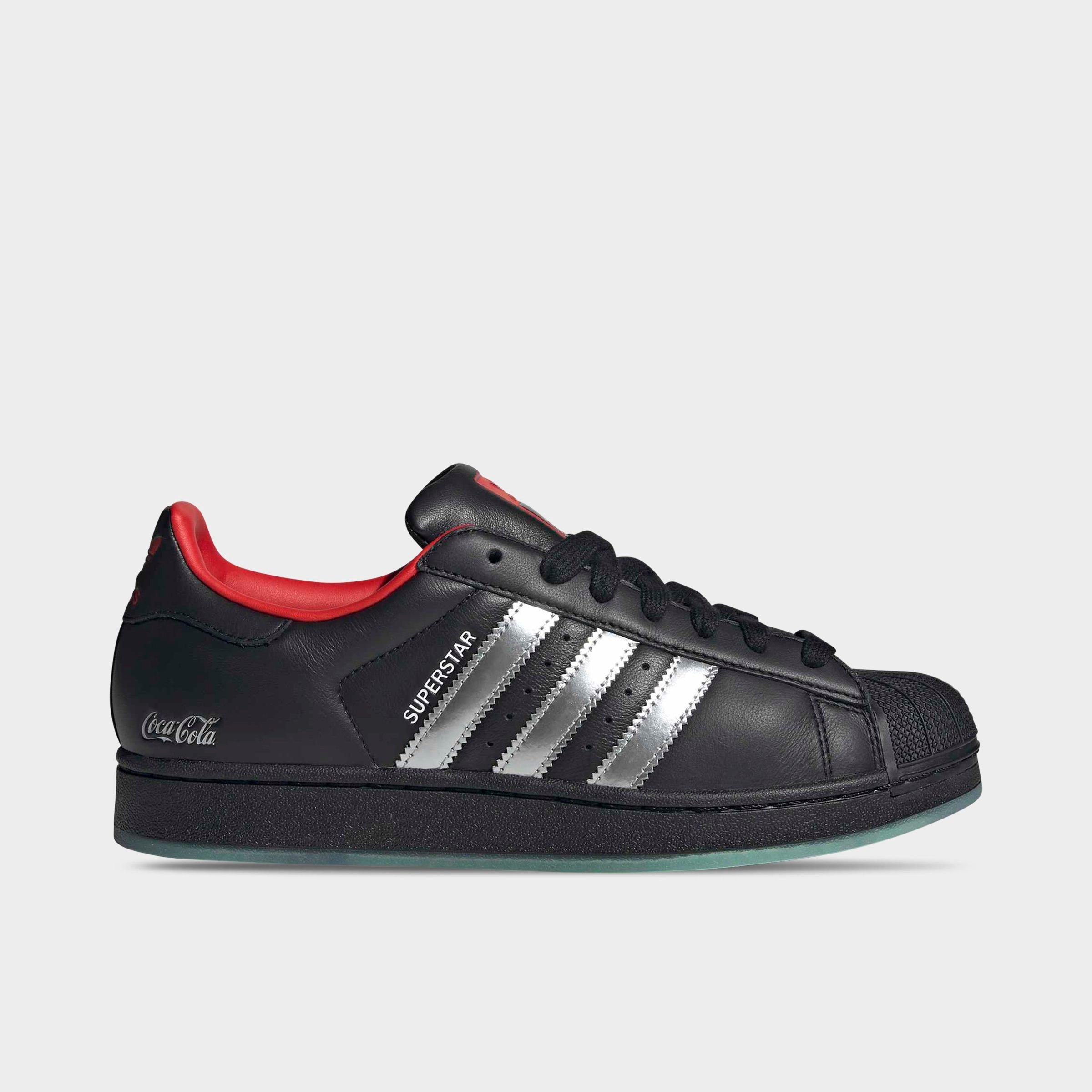adidas Men's Originals x Coca-Cola Superstar II Casual Shoes in Core Black/Silver Metallic/Red Size: 10.5