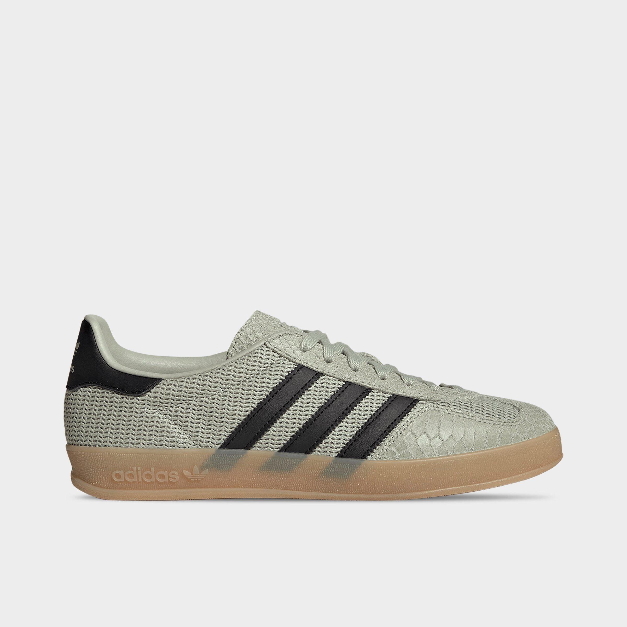 adidas Men's Originals Gazelle Indoor SE Animal Mesh Casual Shoes in Halo Green/Core Black/Gum Size: 11.0