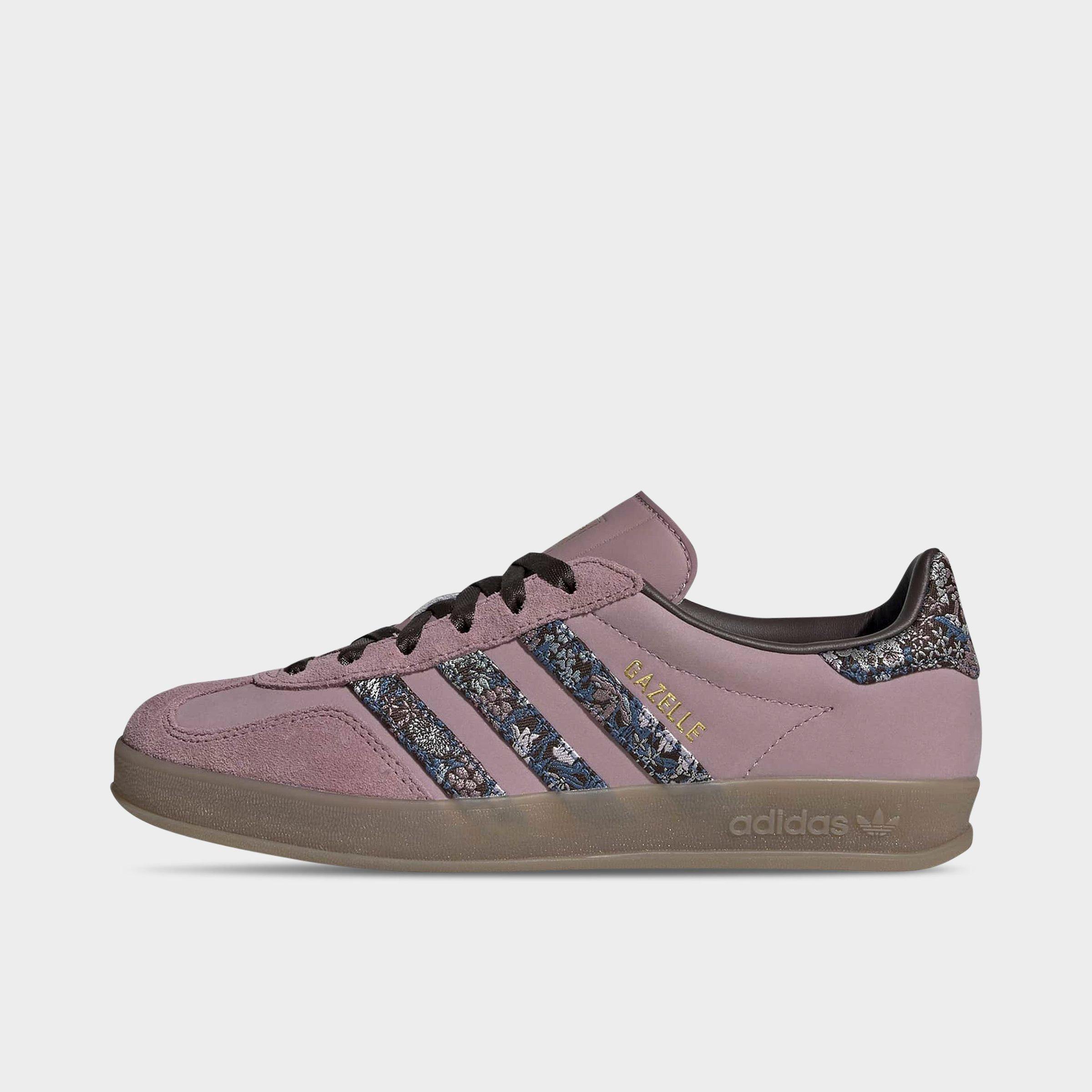 adidas Women's Originals x Liberty London Gazelle Indoor Casual Shoes in Magic Mauve/Aurora Coffee/Gum Size: 6.5