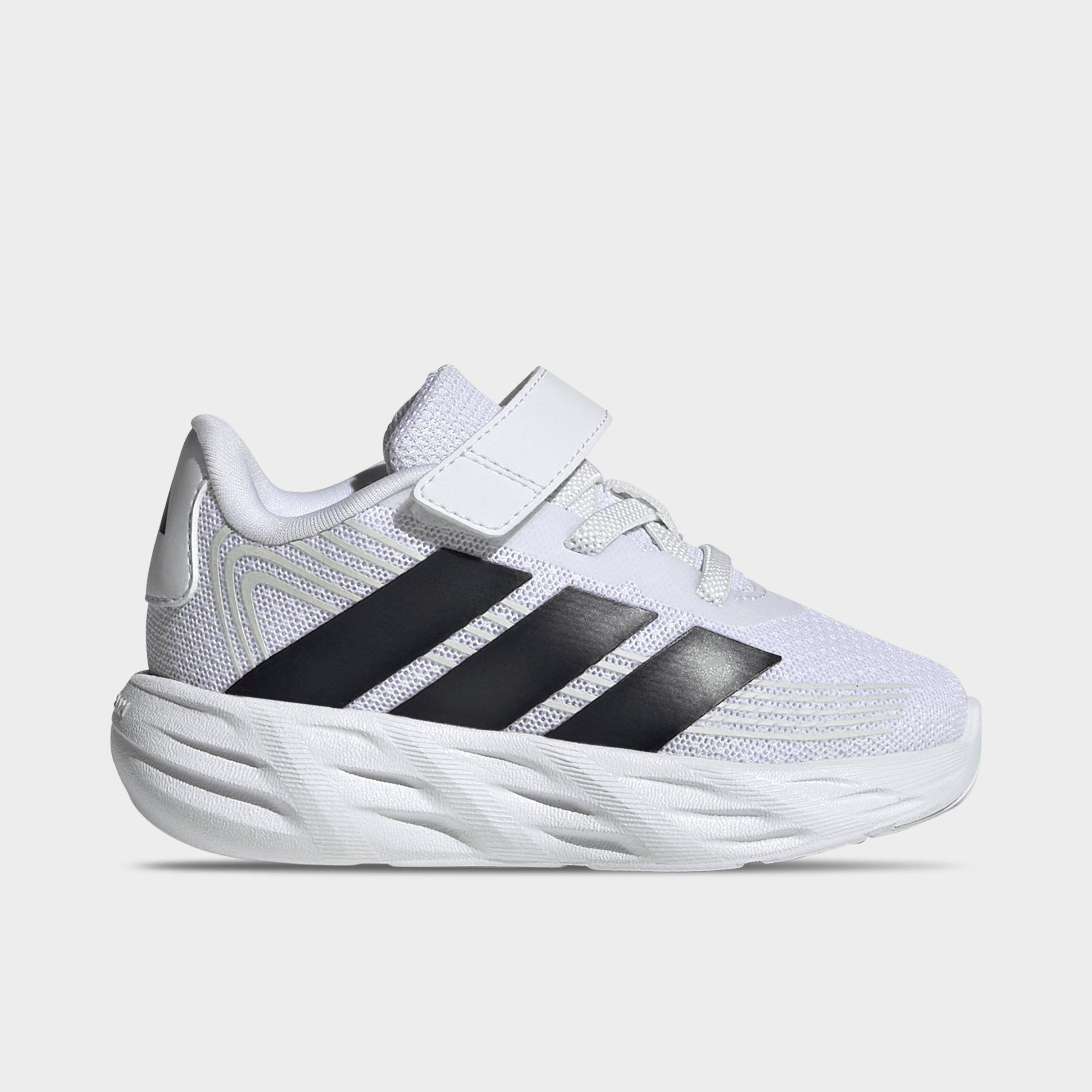adidas Kids Toddler Galaxy 8 Hook-And-Loop Stretch Lace Running Shoes in Footwear White/Core Black/Dash Grey Size: 4.0