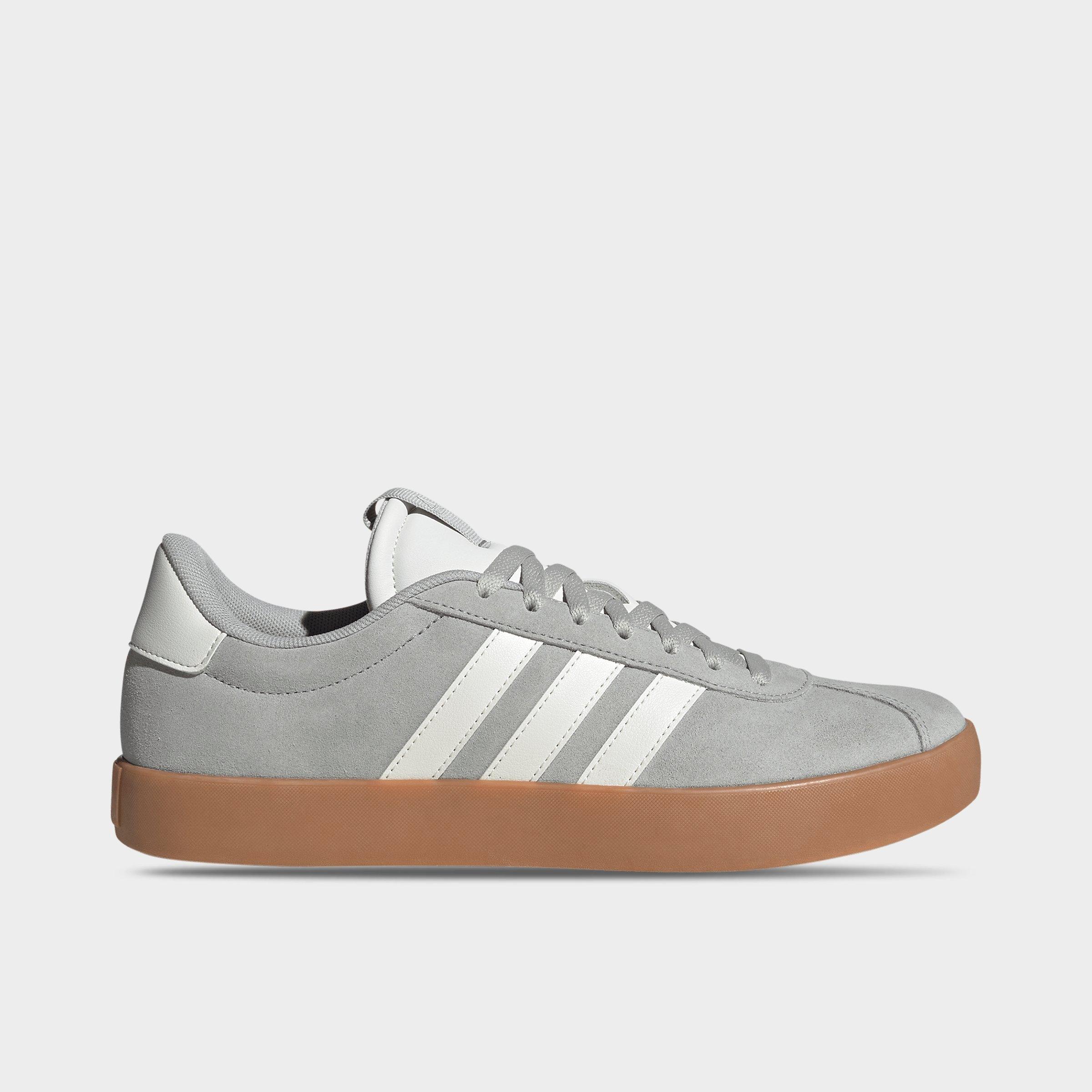 adidas Men's VL Court 3.0 Casual Shoes in Grey/Core White/Gum Size: 8.5