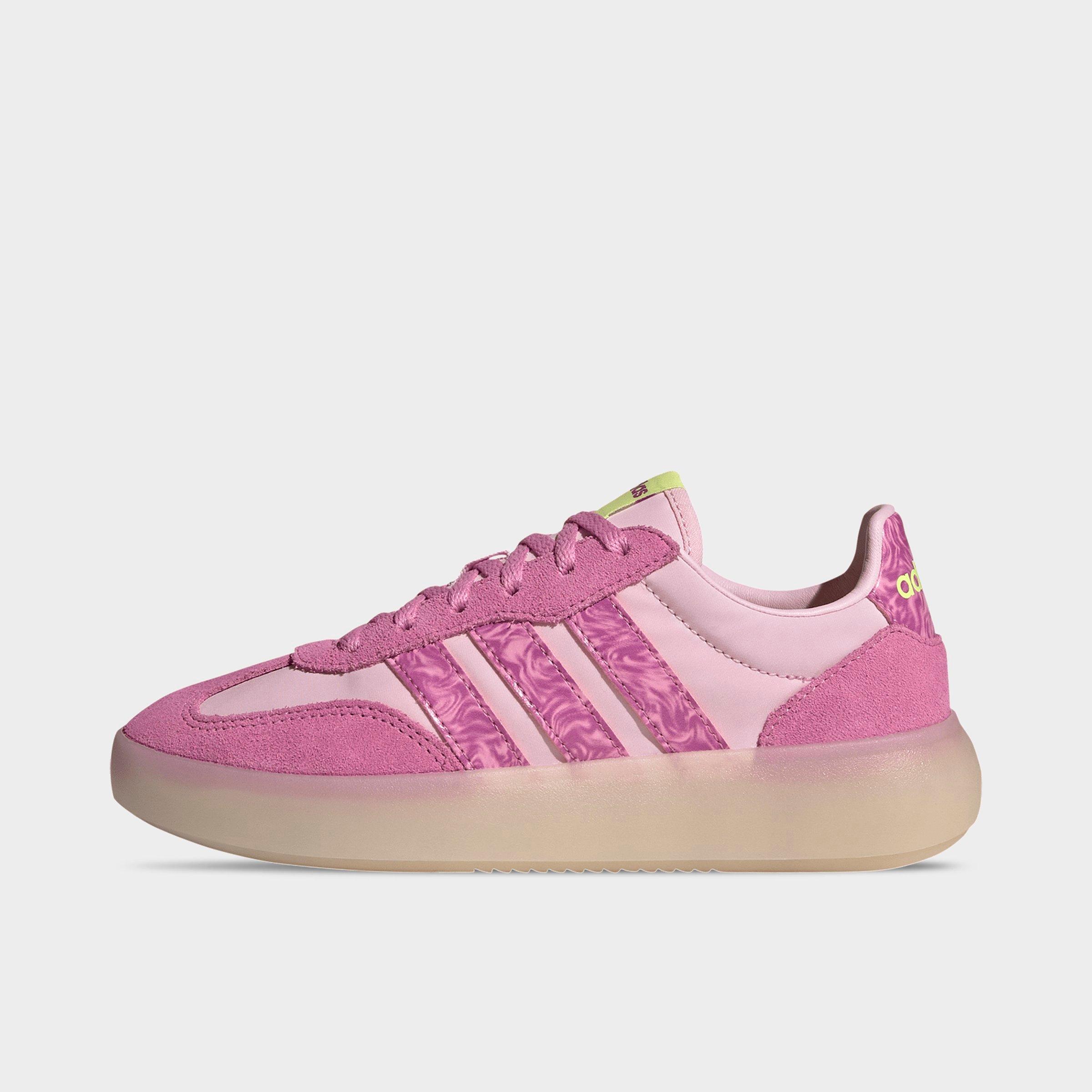 adidas Girls' Big Kids Barreda Decode Casual Shoes in Clear Pink/St Tropic Bloom/Hi-Res Yellow Size: 4.5