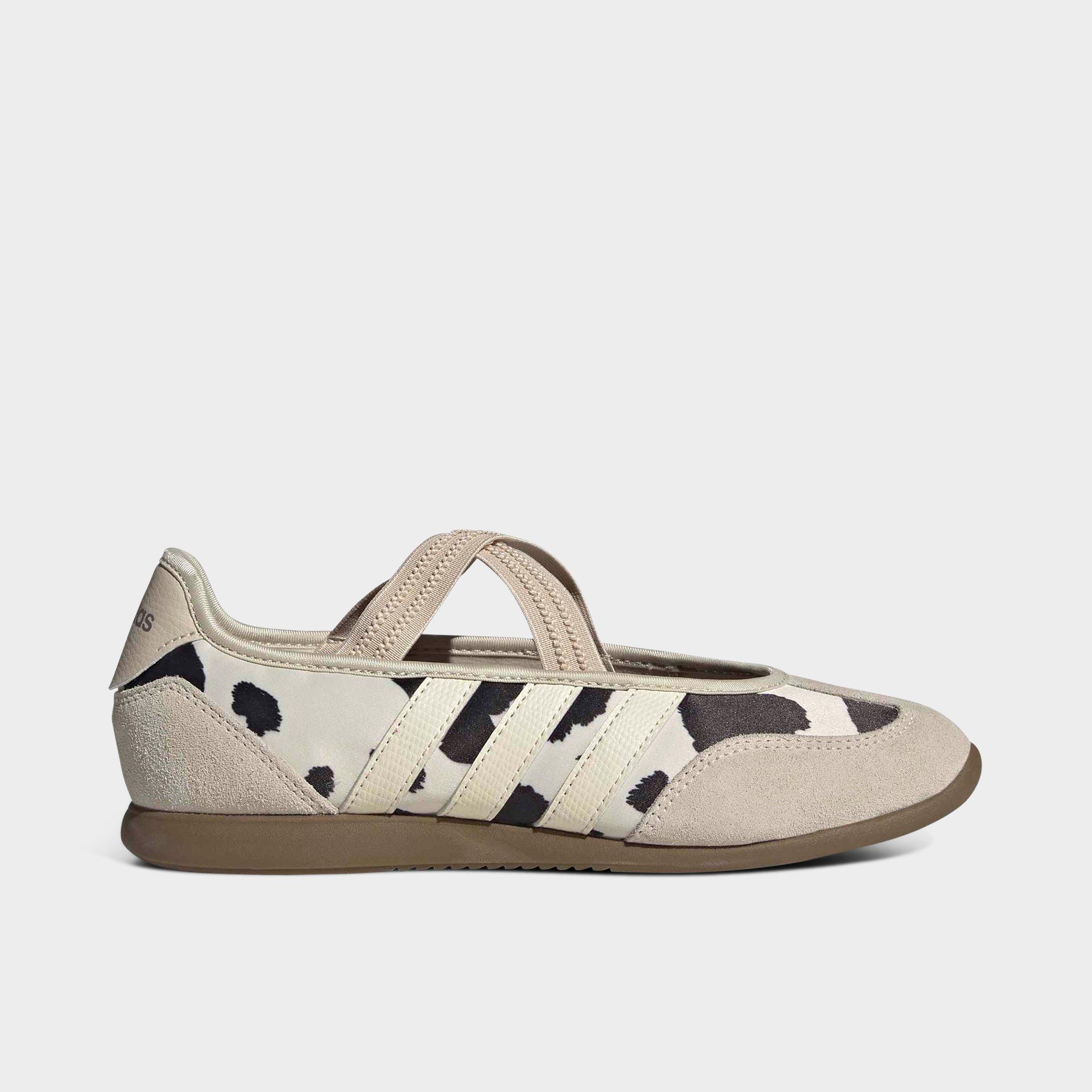 adidas Women's Barreda Mary Jane Cow Print Casual Shoes in Crystal Sky/Off White/Gum Size: 8.0