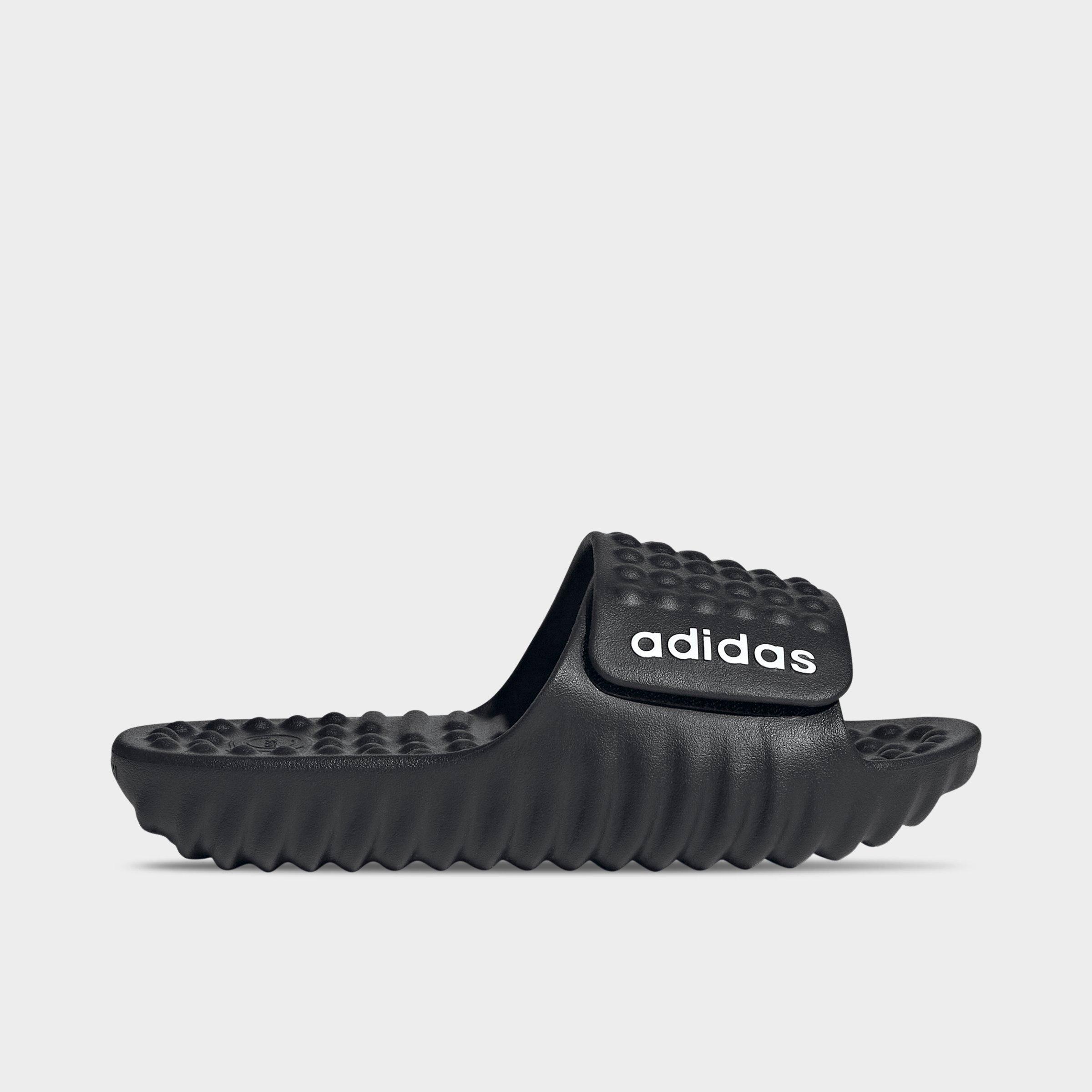 adidas Big Kids adissage 360Rec Slide Sandals in Black/White Size: 5.0