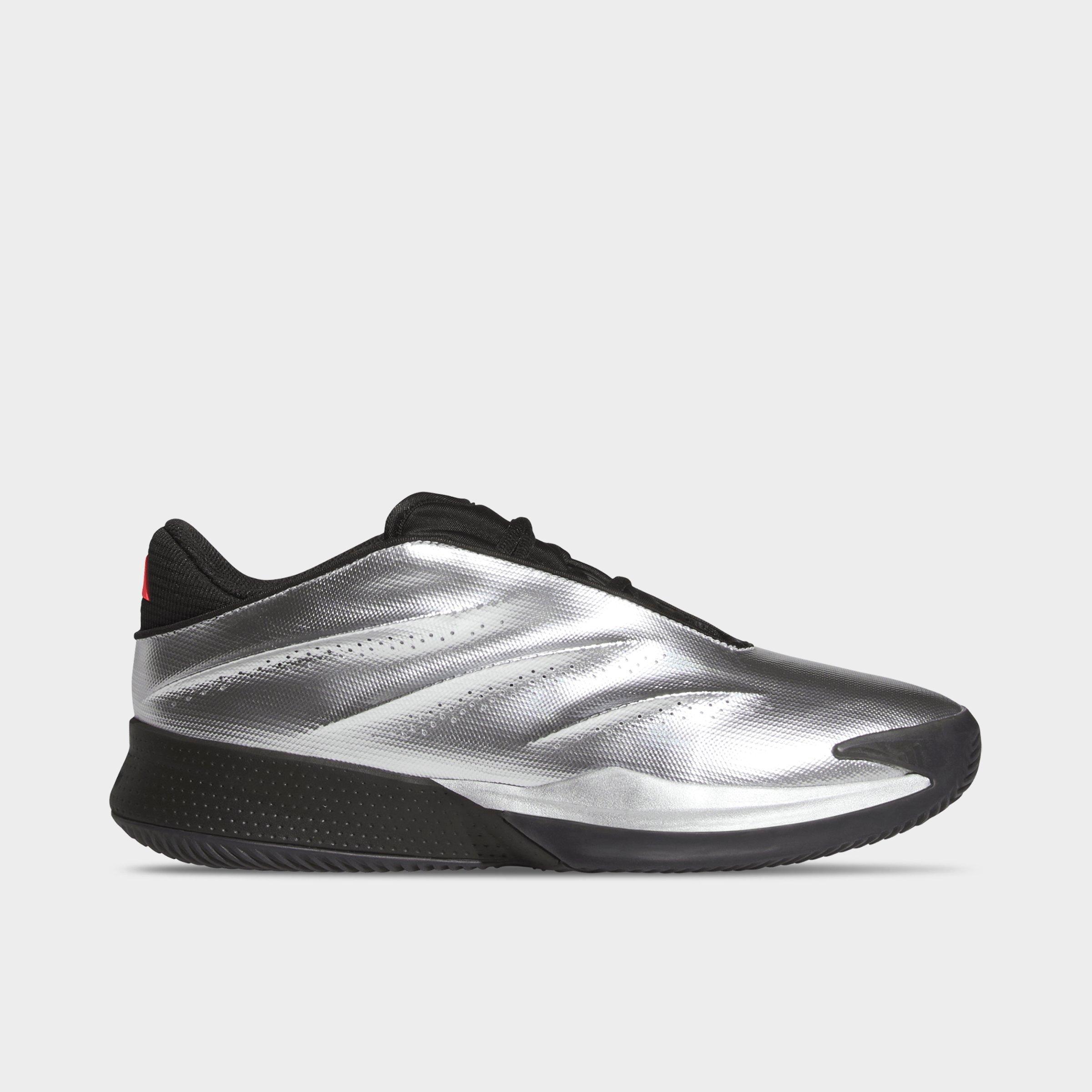 adidas Men's Crazy Energy+ Basketball Shoes in Silver Metallic/Core Black/Lucid Red Size: 12.5