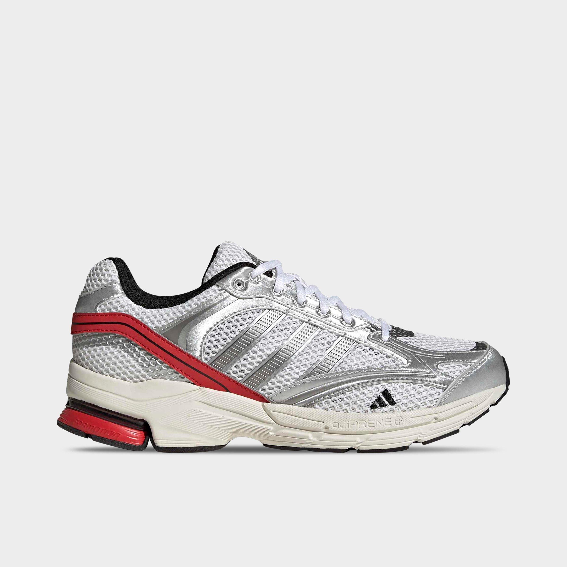 adidas Men's Spiritain 2000 Casual Shoes in White/Iron Metallic/Better Scarlet Size: 13.0