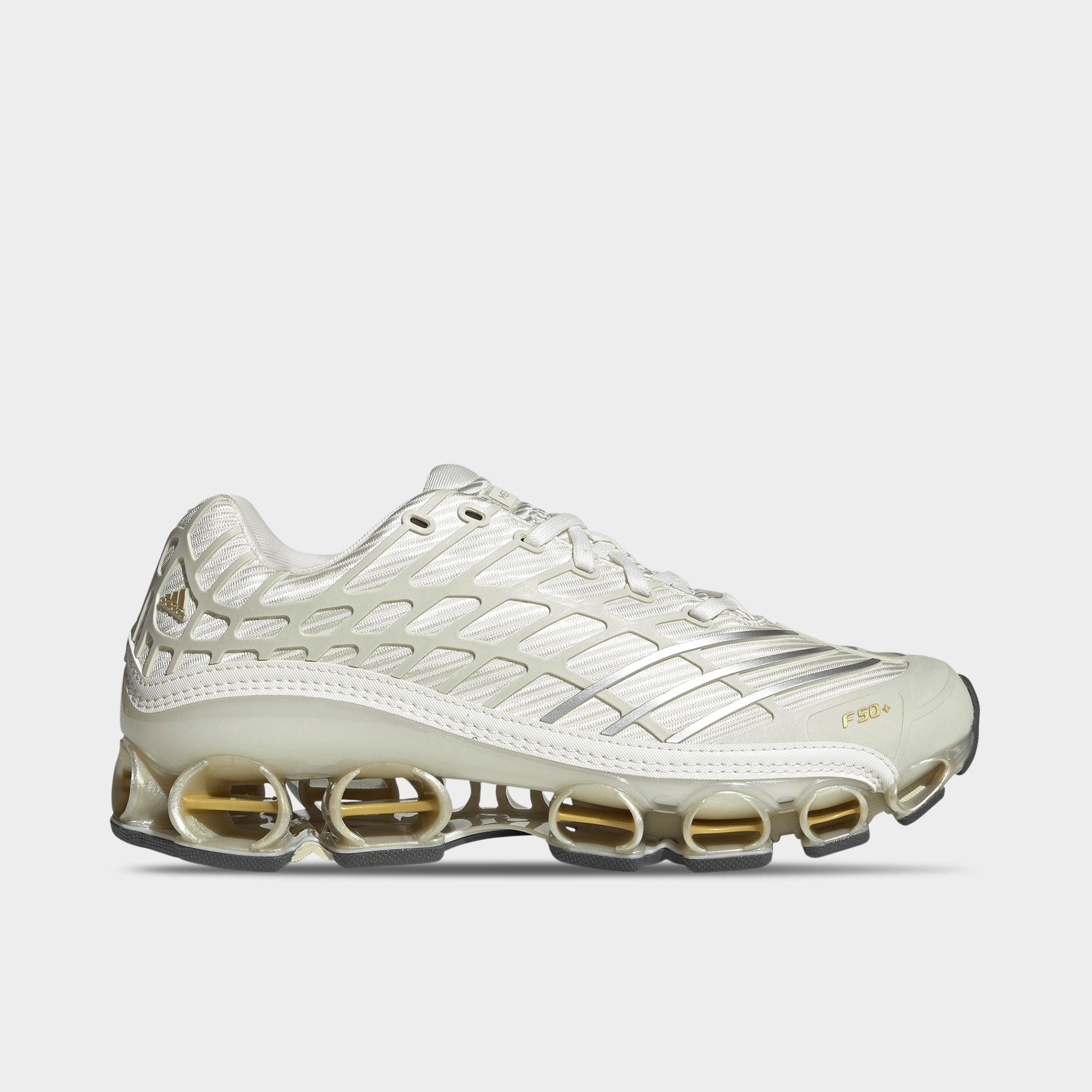 adidas Men's Megaride F50 Casual Shoes in Cloud White/Ice Gold Metallic/Gold Metallic Size: 7.5