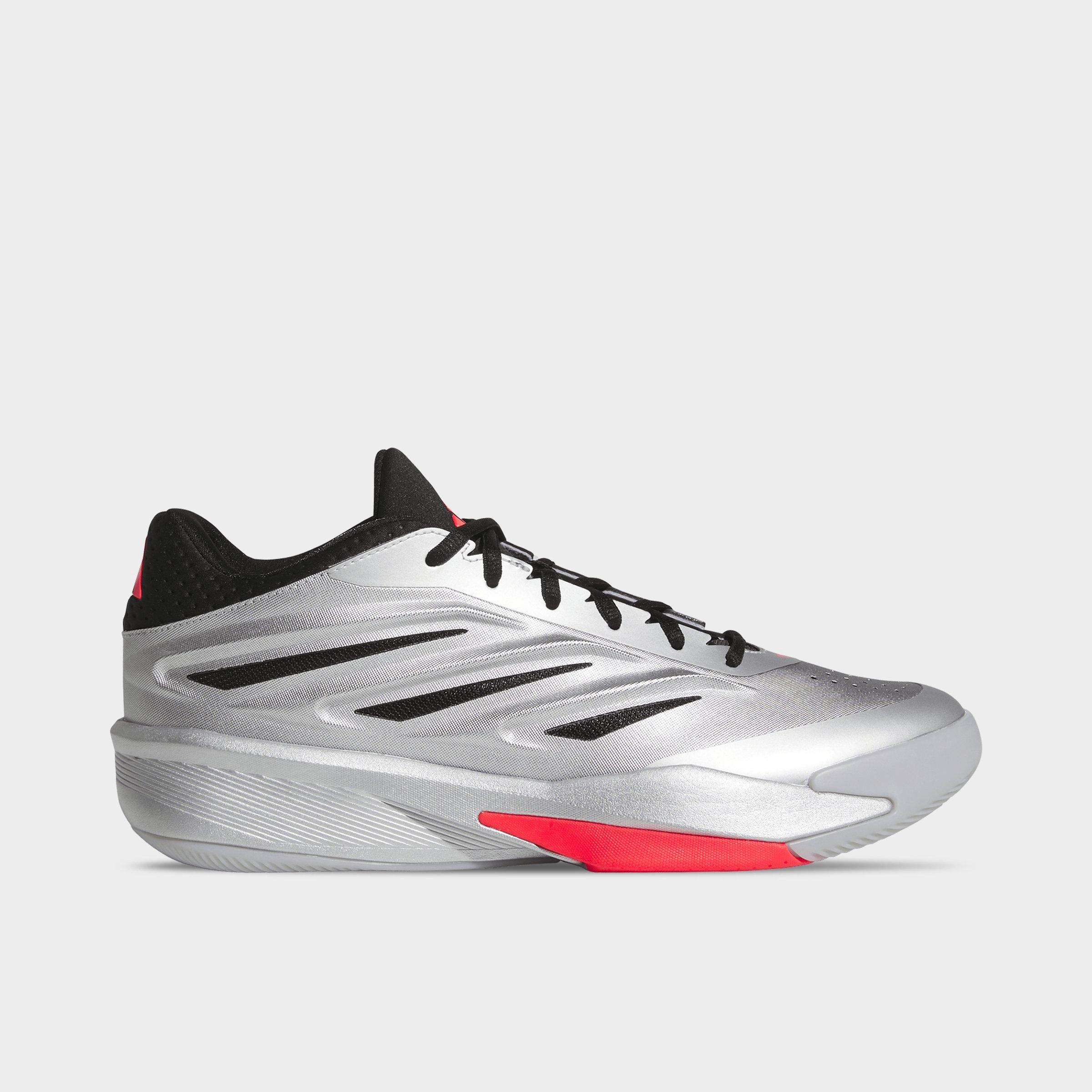 adidas Men's Crazy Energy Basketball Shoes in Silver Metallic/Core Black/Lucid Red Size: 11.5