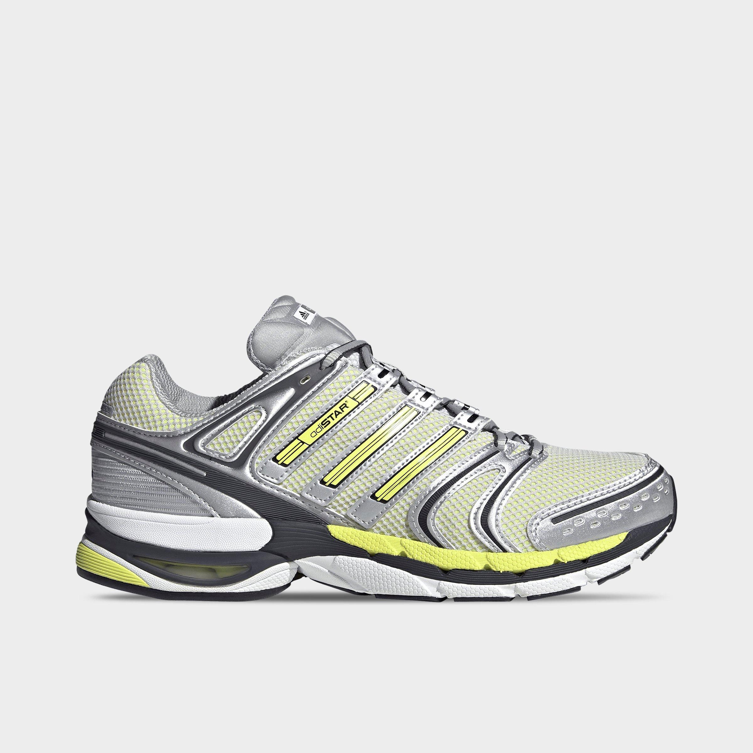 adidas Men's Adistar Control 5 Casual Shoes in Grey/Semi Frozen Lemon/Utility Black Size: 9.5