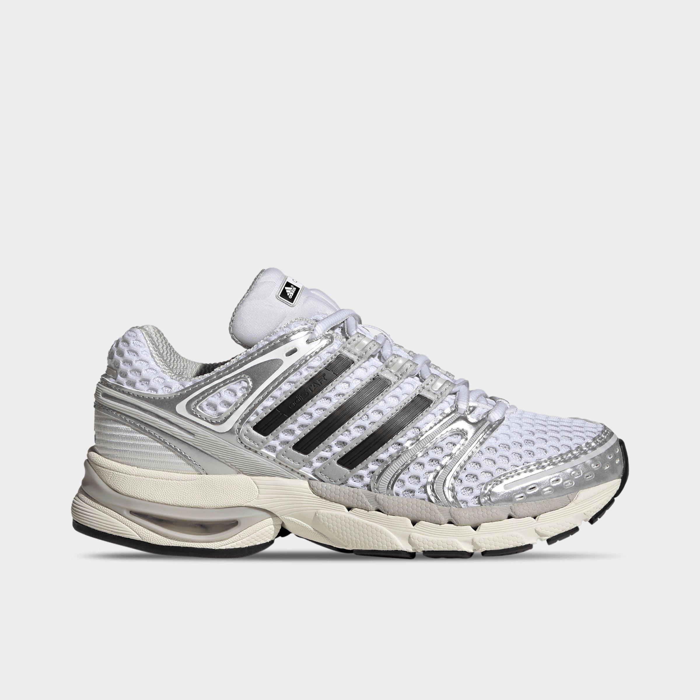 adidas Big Kids Adistar Control 5 Casual Shoes in Cloud White/Silver Metallic/Grey One Size: 4.5
