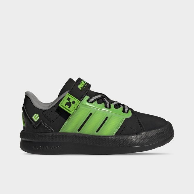 Little Kids' adidas x Minecraft Lightorama Court Stretch Lace Hook-And-Loop Casual Shoes
