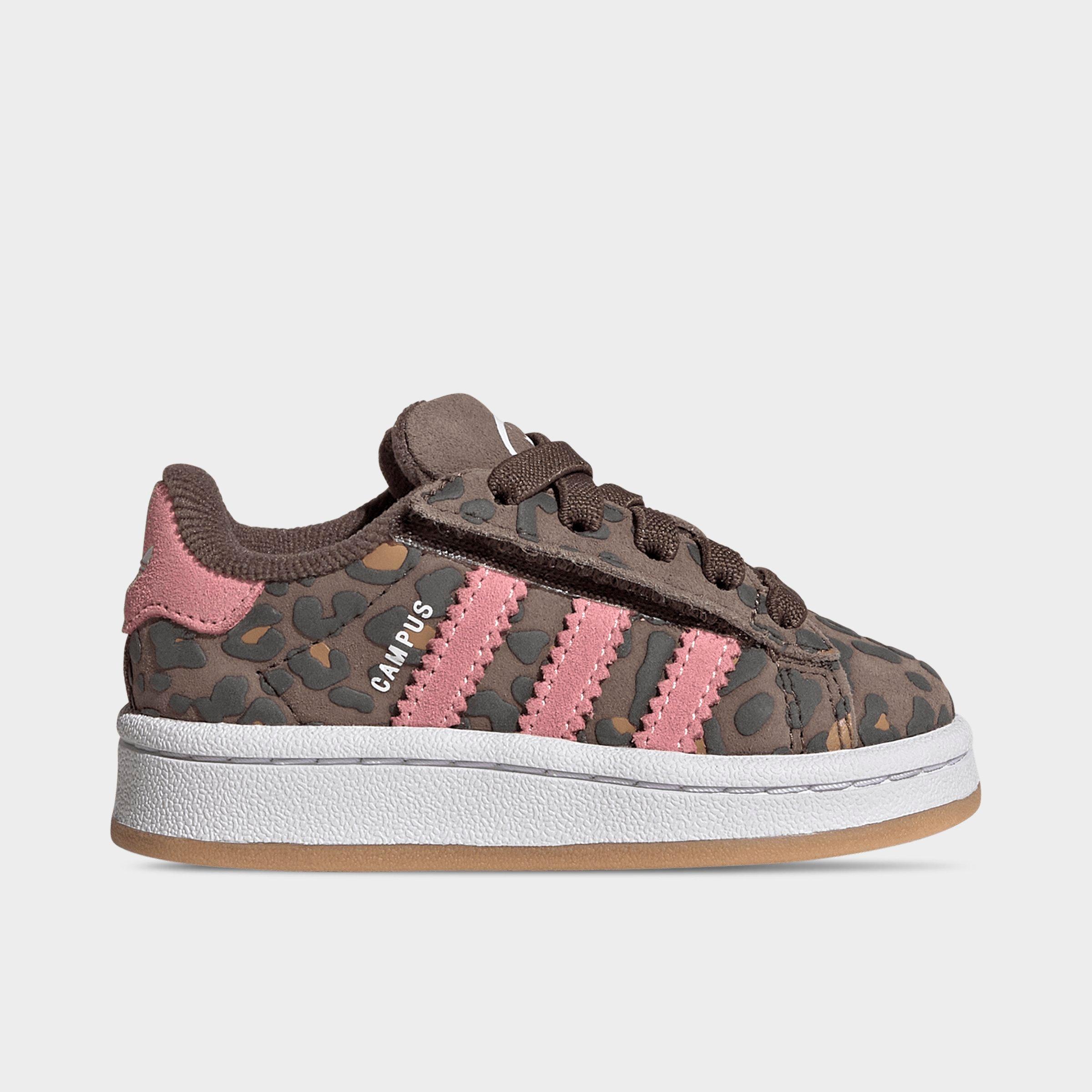 adidas Kids Toddler Originals Campus 00s Comfort Closure Stretch Lace Casual Shoes in Earth Strata/Cloud White/Glow Pink Size: 9.0