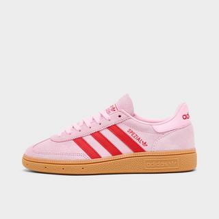 adidas Big Kids Originals Handball Spezial Casual Shoes in Clear Pink/Pure Ruby | Size: 6.5