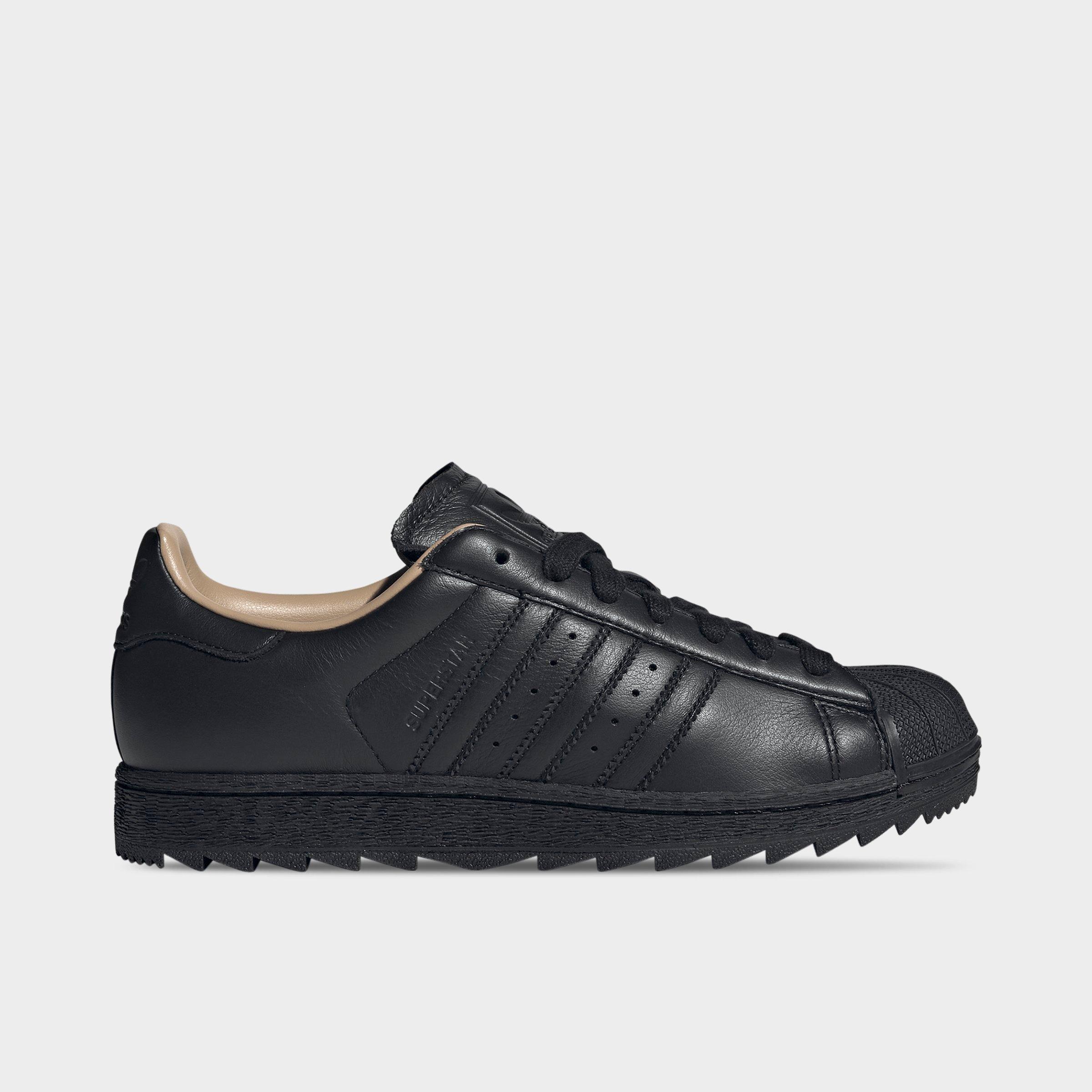 adidas Men's Originals Superstar II Ripple Casual Shoes in Core Black/Core Black/Warm Sandstone Size: 13.0