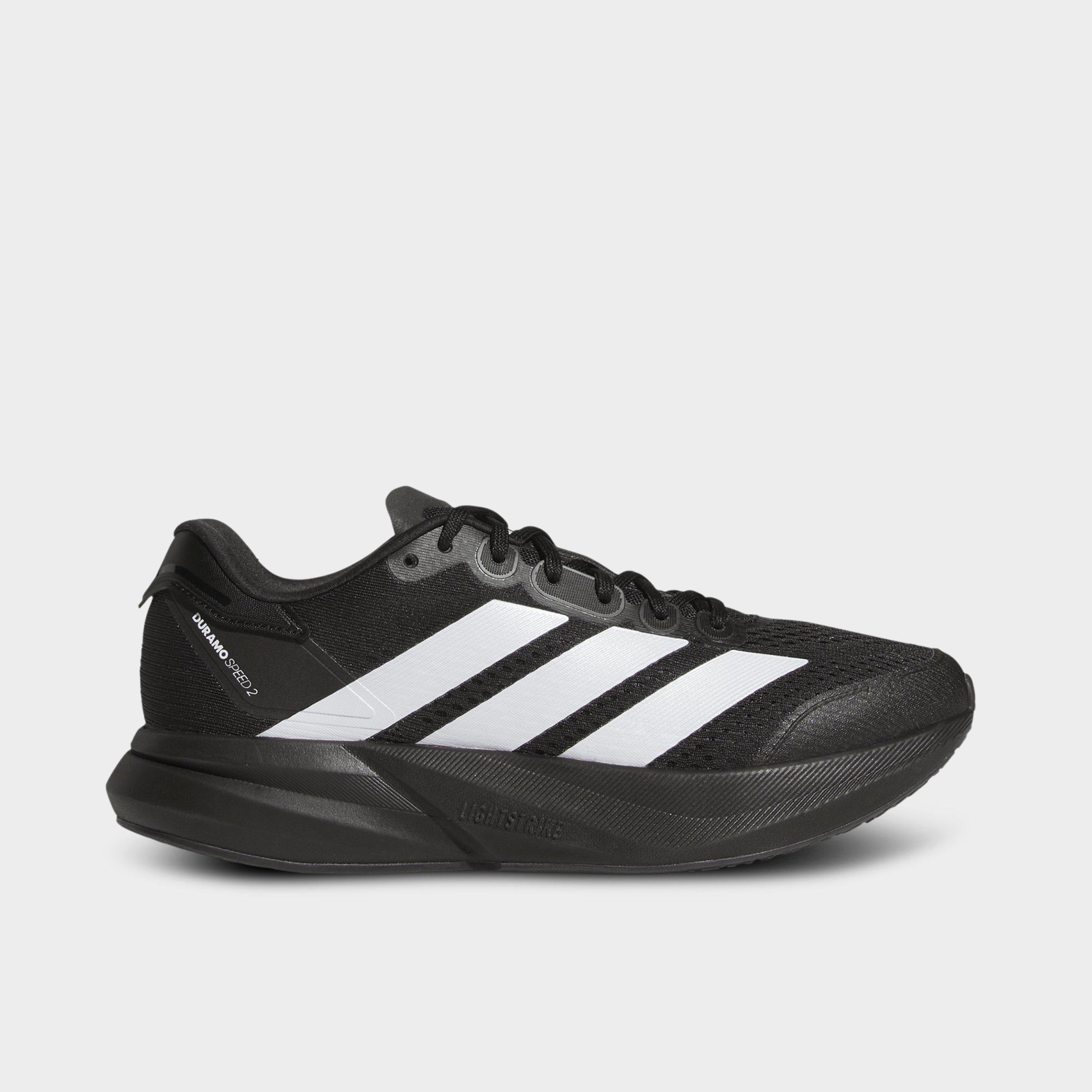 adidas Men's Duramo Speed 2 Running Shoes in Black/Cloud White/Carbon Size: 8.5