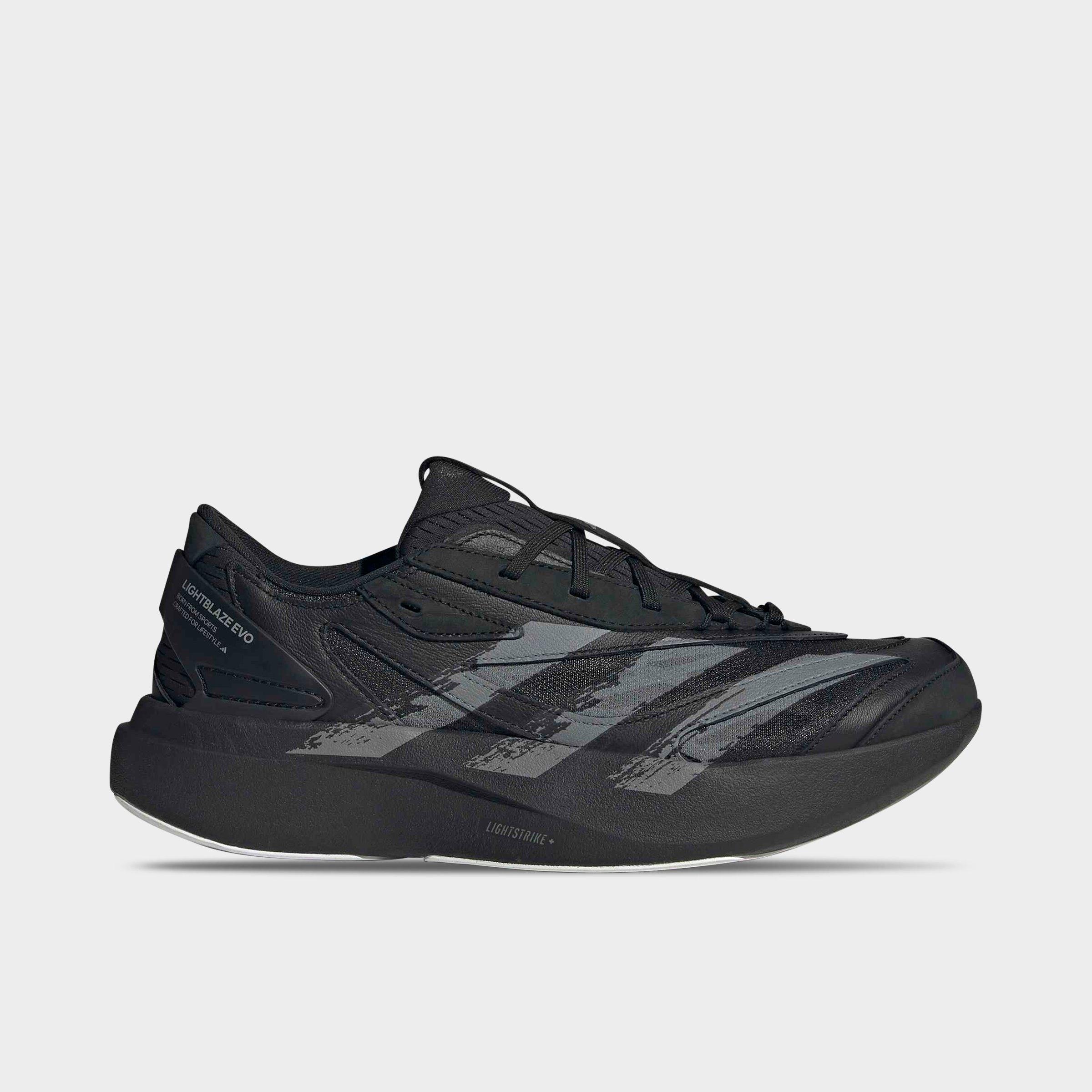 adidas Men's Lightblaze EVO SL Casual Shoes in Core Black/Iron Metallic/Cloud White Size: 10.0