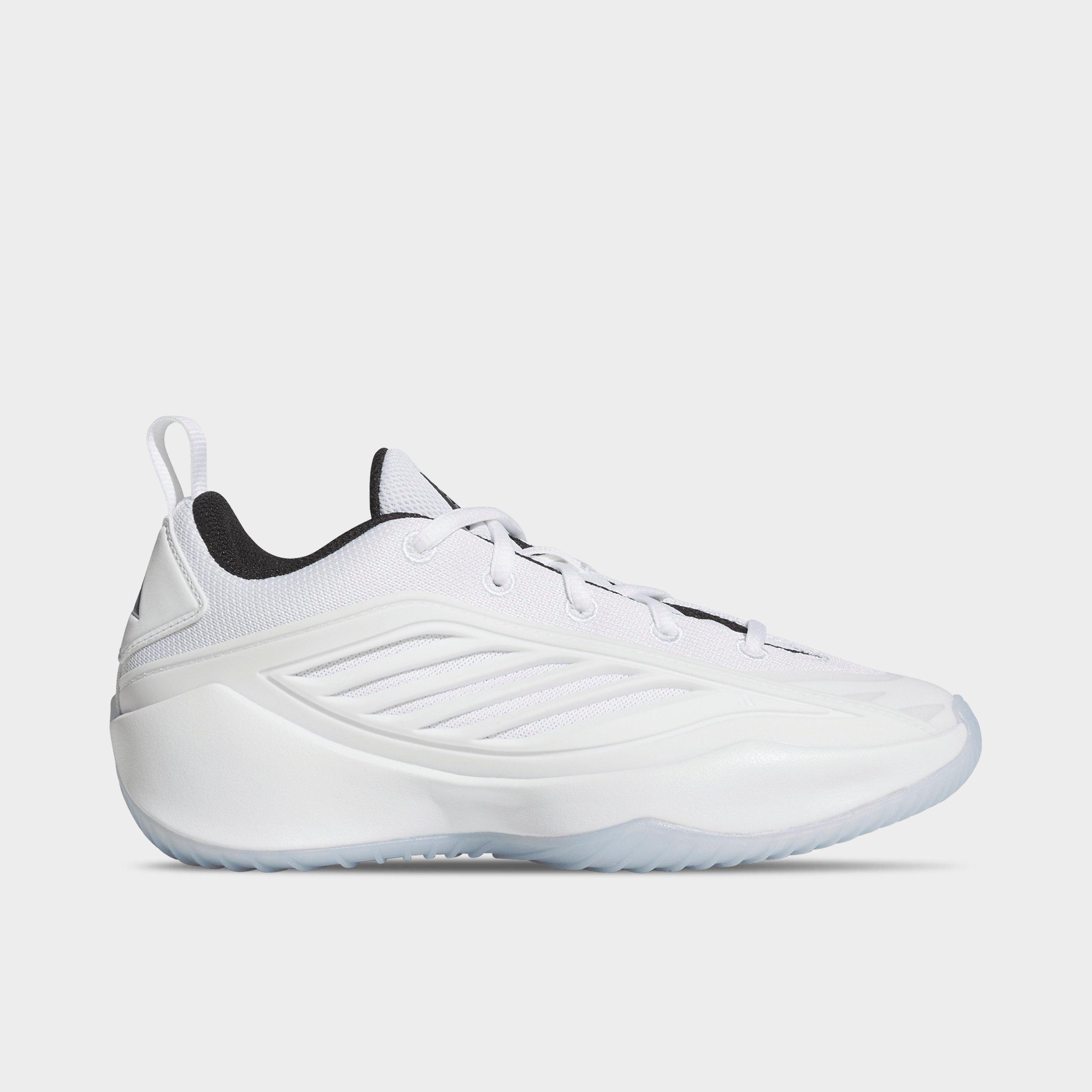 adidas Big Kids Believe That 1 Basketball Shoes in Cloud White/Core Black/Cloud White Size: 4.0