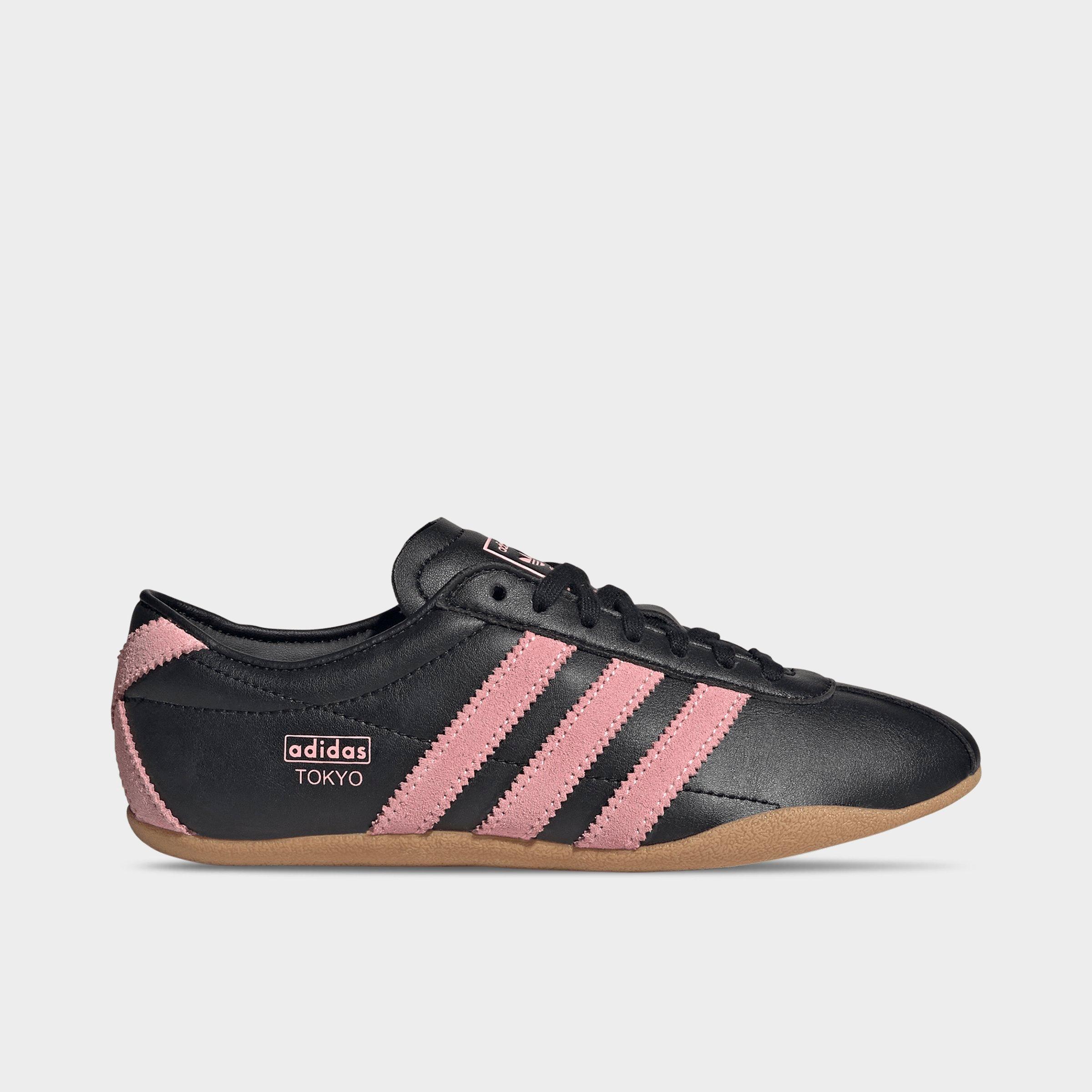 adidas Big Kids Originals Tokyo Casual Shoes in Core Black/Glow Pink/Gum Size: 6.5