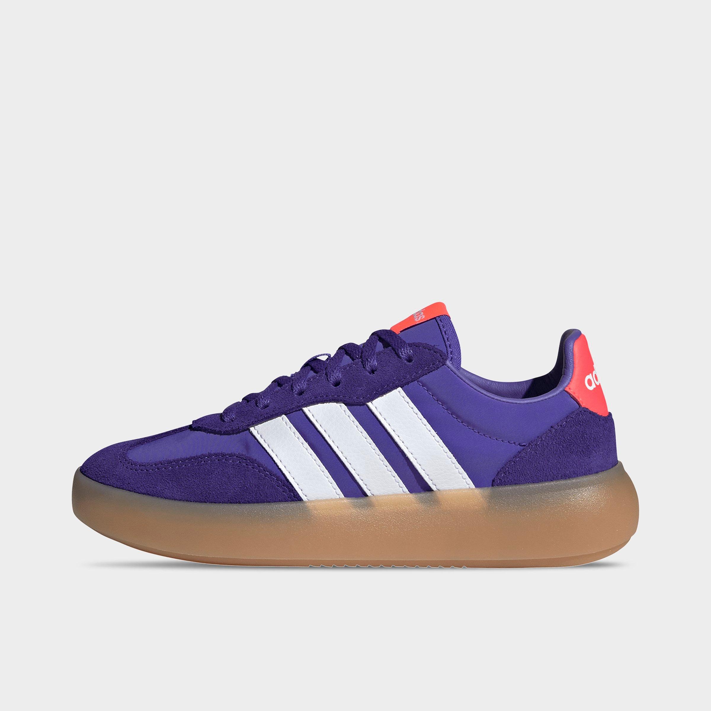 adidas Big Kids Barreda Decode Casual Shoes in Solar Purple/White/Solar Turbo Size: 3.5