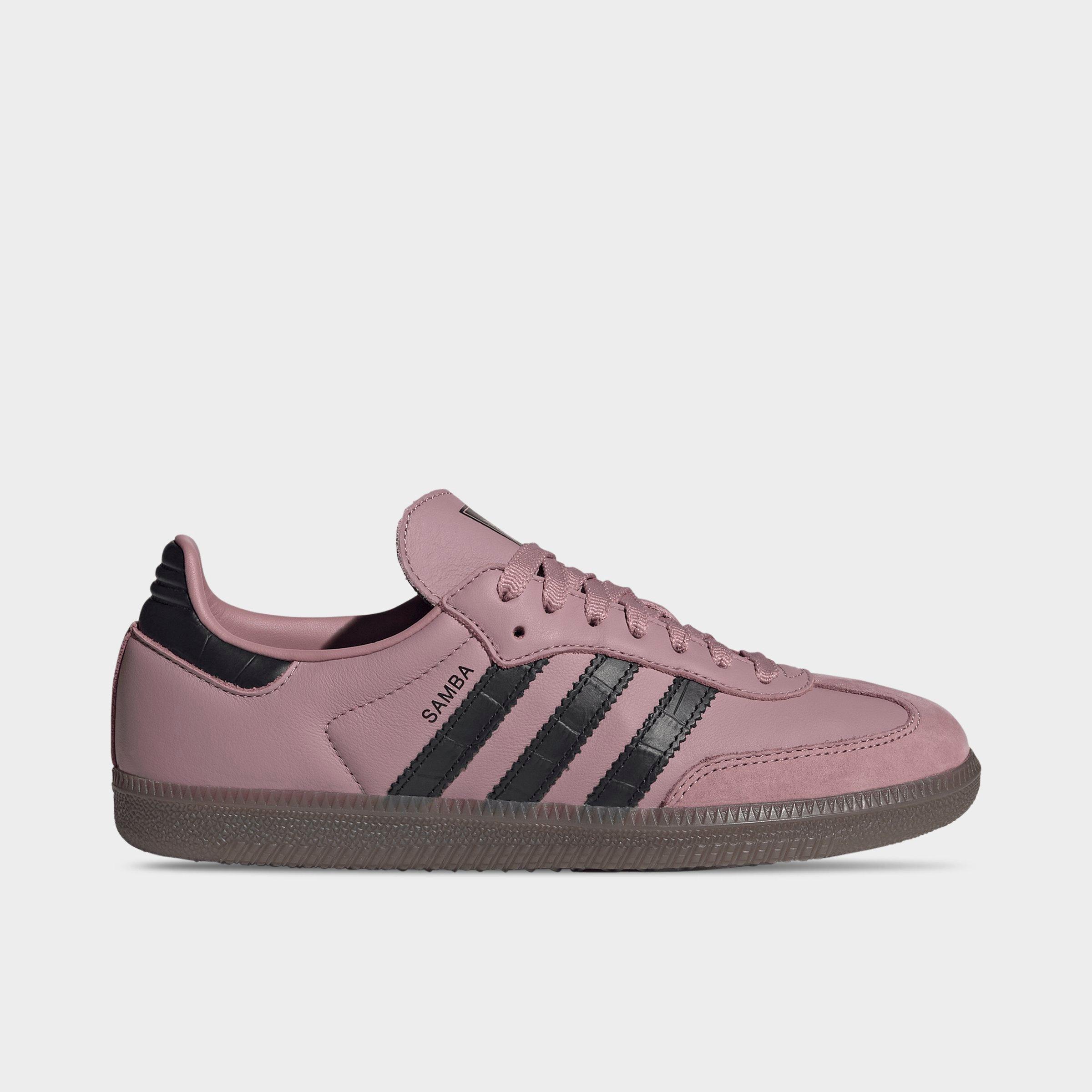 adidas Women's Originals Samba OG Casual Shoes in Magic Mauve/Core Black/Gum Size: 6.5