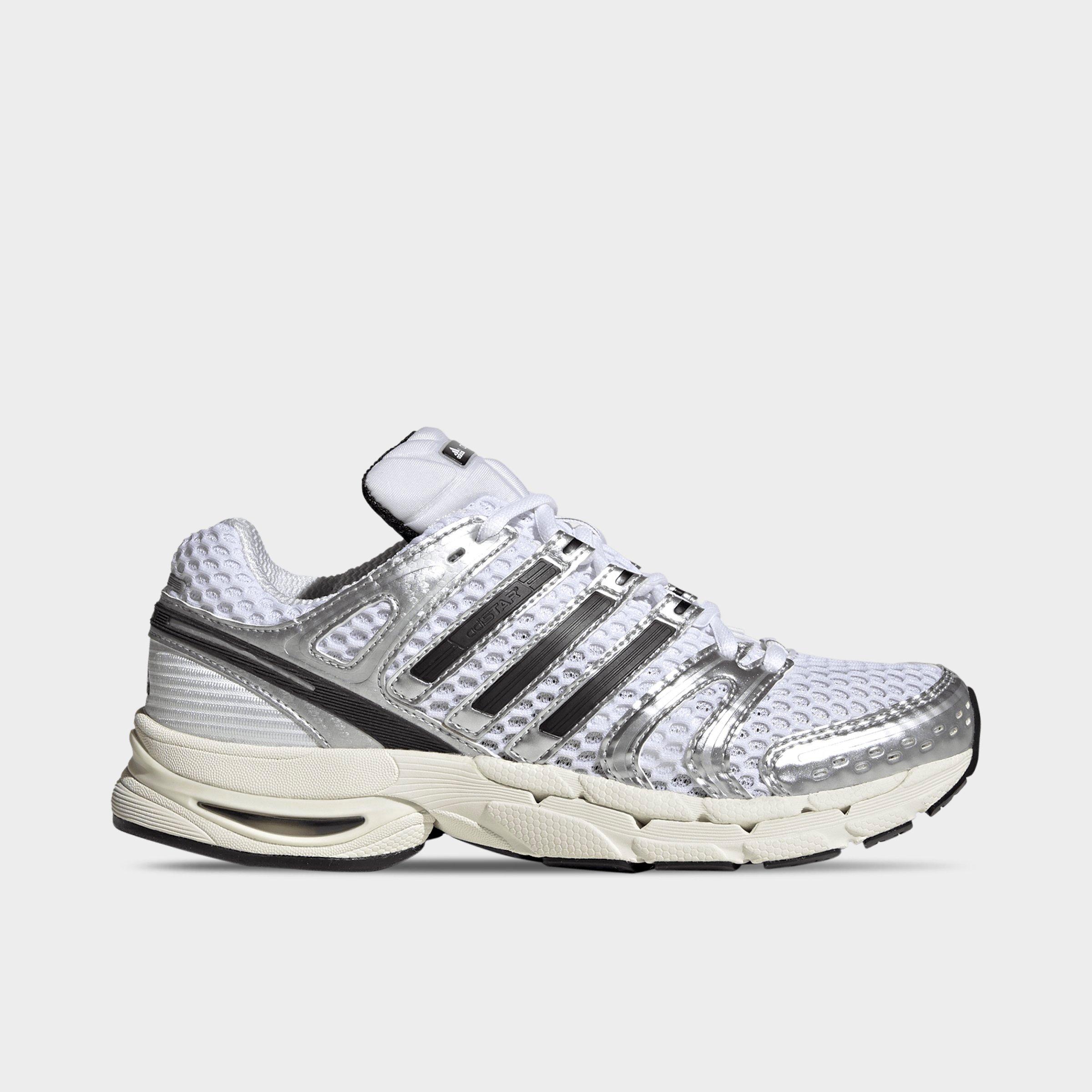 adidas Women's Adistar Control 5 Casual Shoes in Cloud White/Core Black/Silver Metallic Size: 7.0