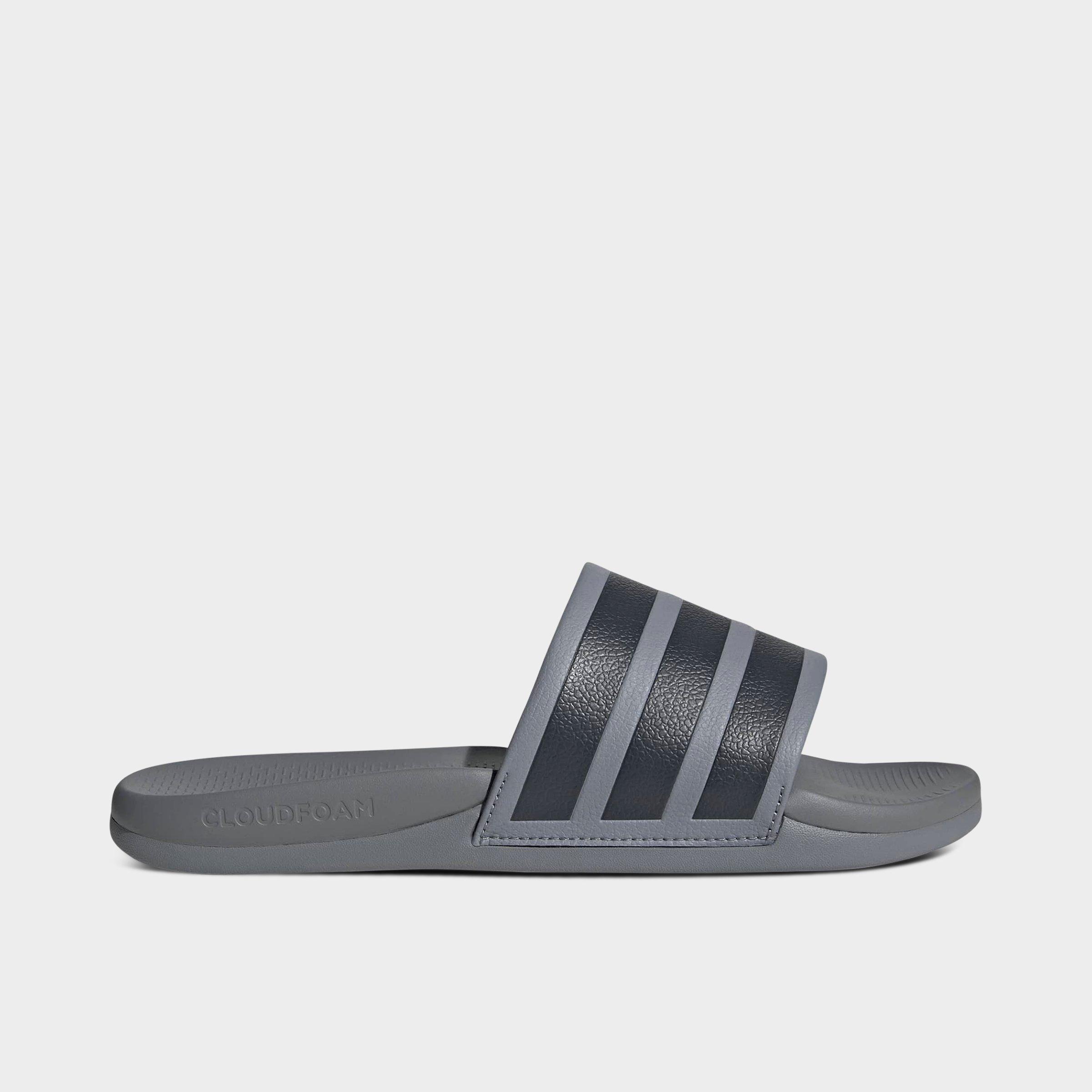 adidas Women's Adilette Comfort 2.0 Slide Sandals in Grey/Carbon/Grey Three Size: 5.0