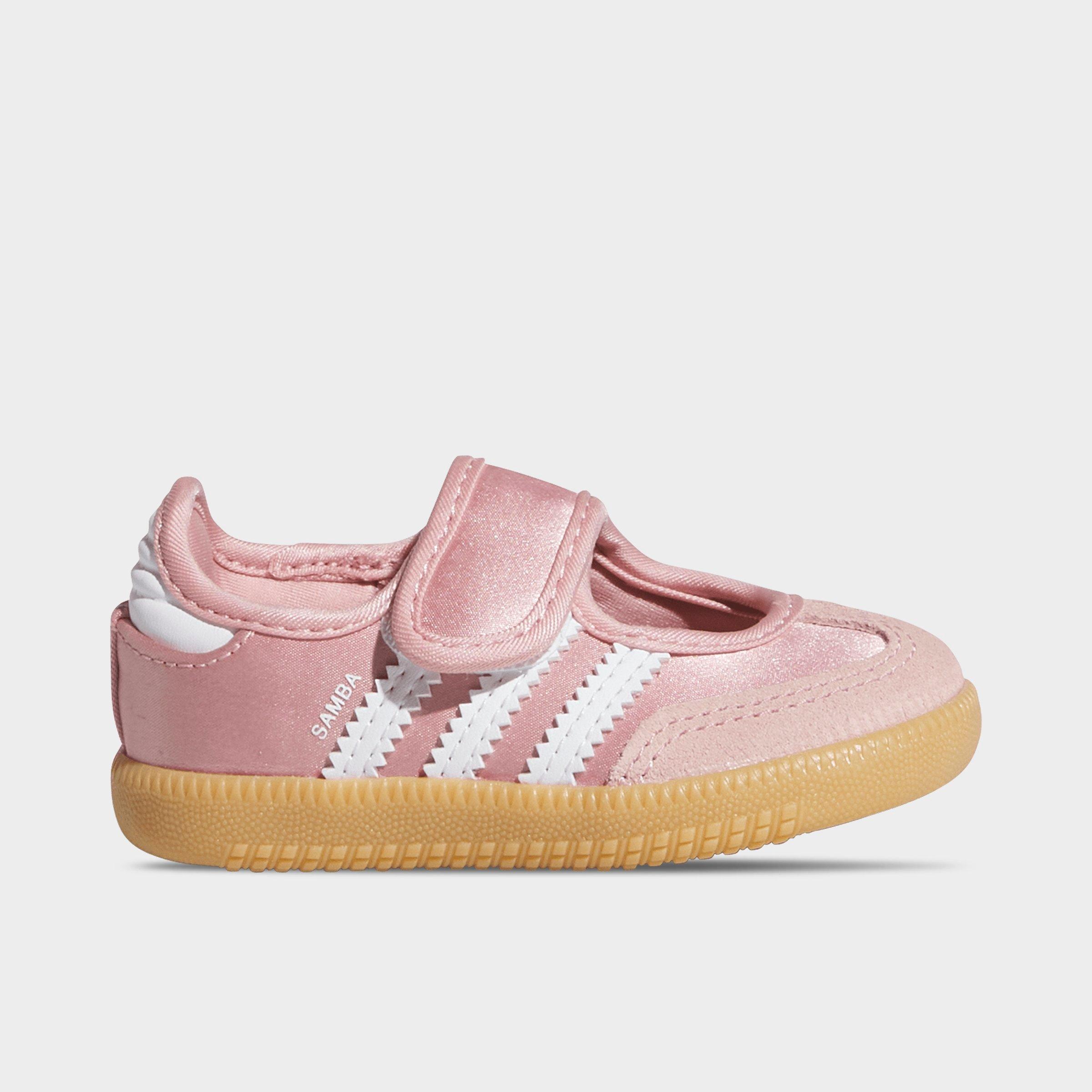 adidas Girls' Toddler Originals Samba Jane Casual Shoes in Wonder Mauve/Footwear White Size: 7.0