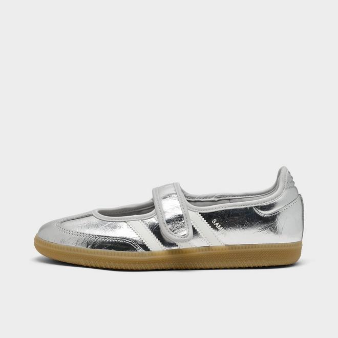 Women's adidas Originals Samba Jane Metallic Leather Casual Shoes 