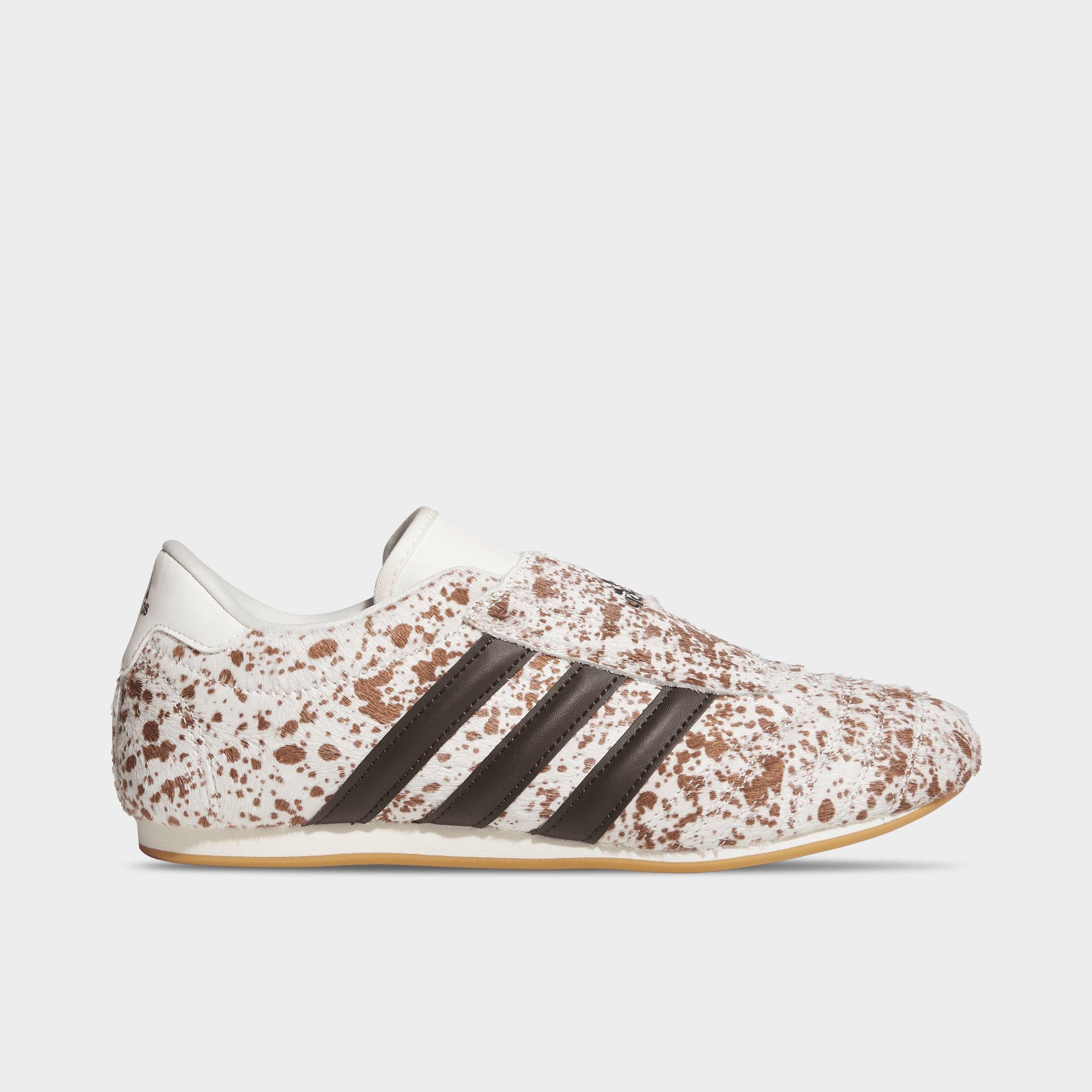 adidas Women's Originals Taekwondo Pony Print Casual Shoes in Off White/Dark Brown/Gum Size: 8.5