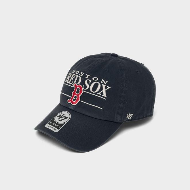 '47 Boston Red Sox MLB Team Name & Logo Clean Up Strapback Hat