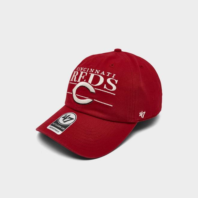 '47 Cincinnati Reds MLB Team Name & Logo Clean Up Strapback Hat