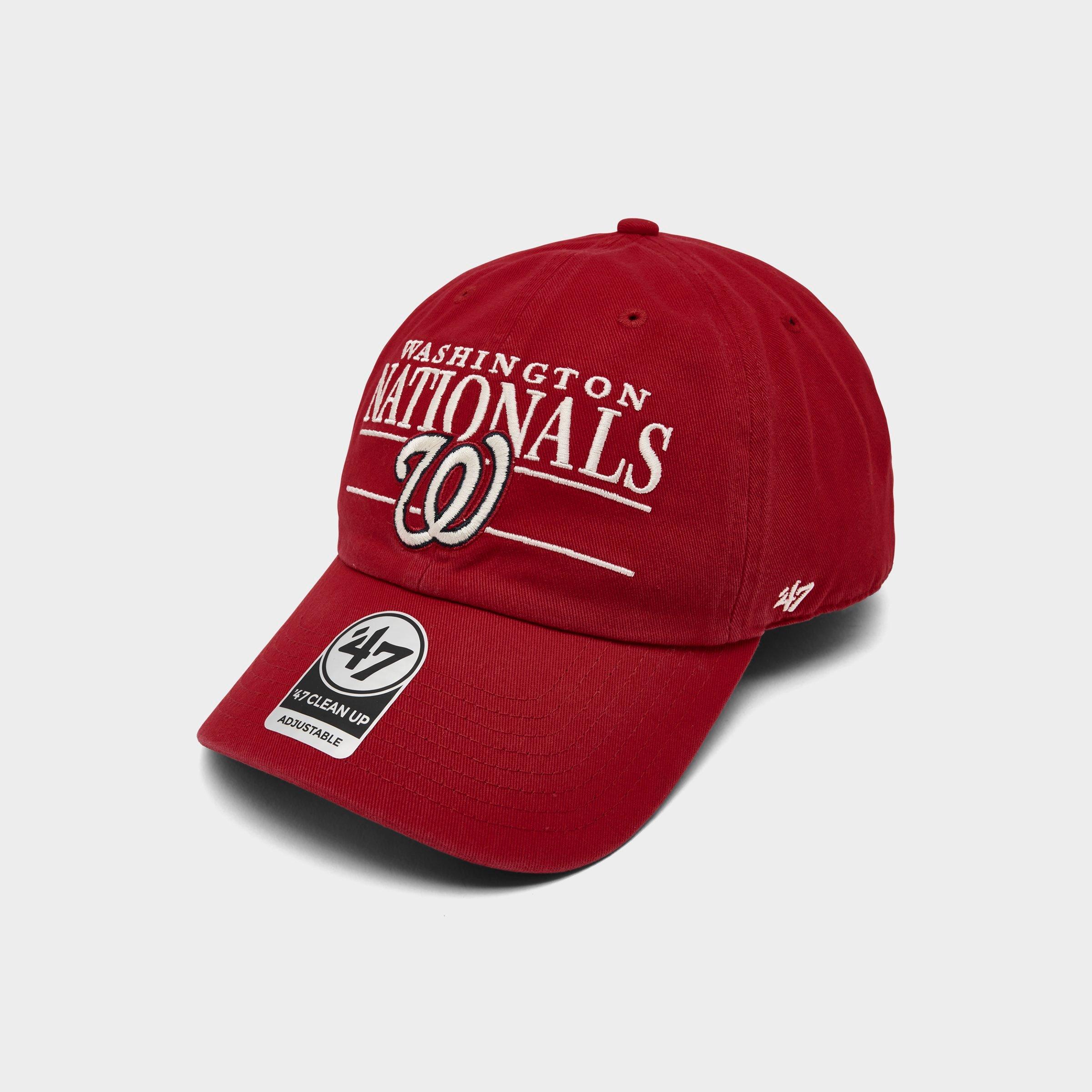 47 Brand '47 Washington Nationals MLB Team Name & Logo Clean Up Strapback Hat
