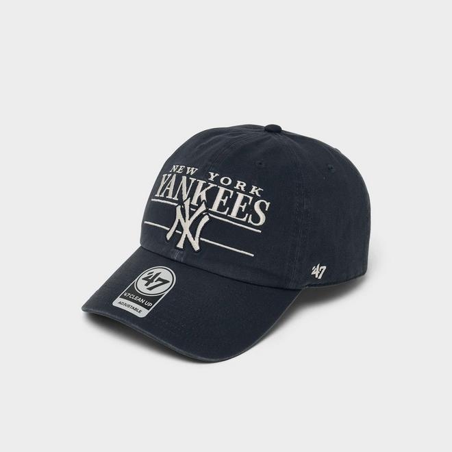 '47 New York Yankees MLB Team Name & Logo Clean Up Strapback Hat