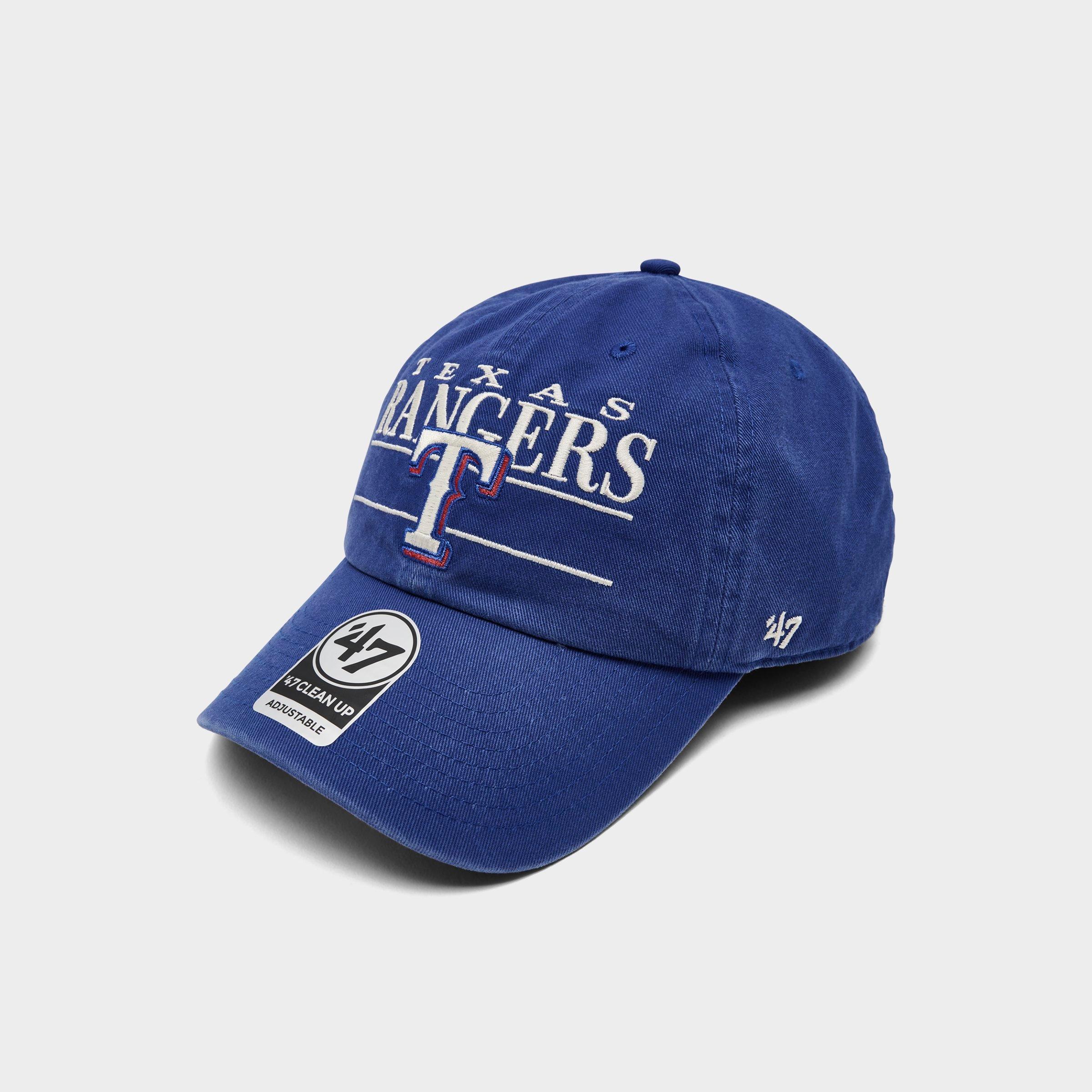 47 Brand '47 Texas Rangers MLB Team Name & Logo Clean Up Strapback Hat