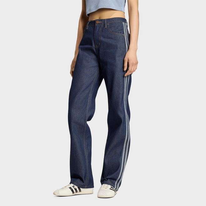 Women's adidas Originals Firebird Denim Mid-Rise Straight Denim Pants