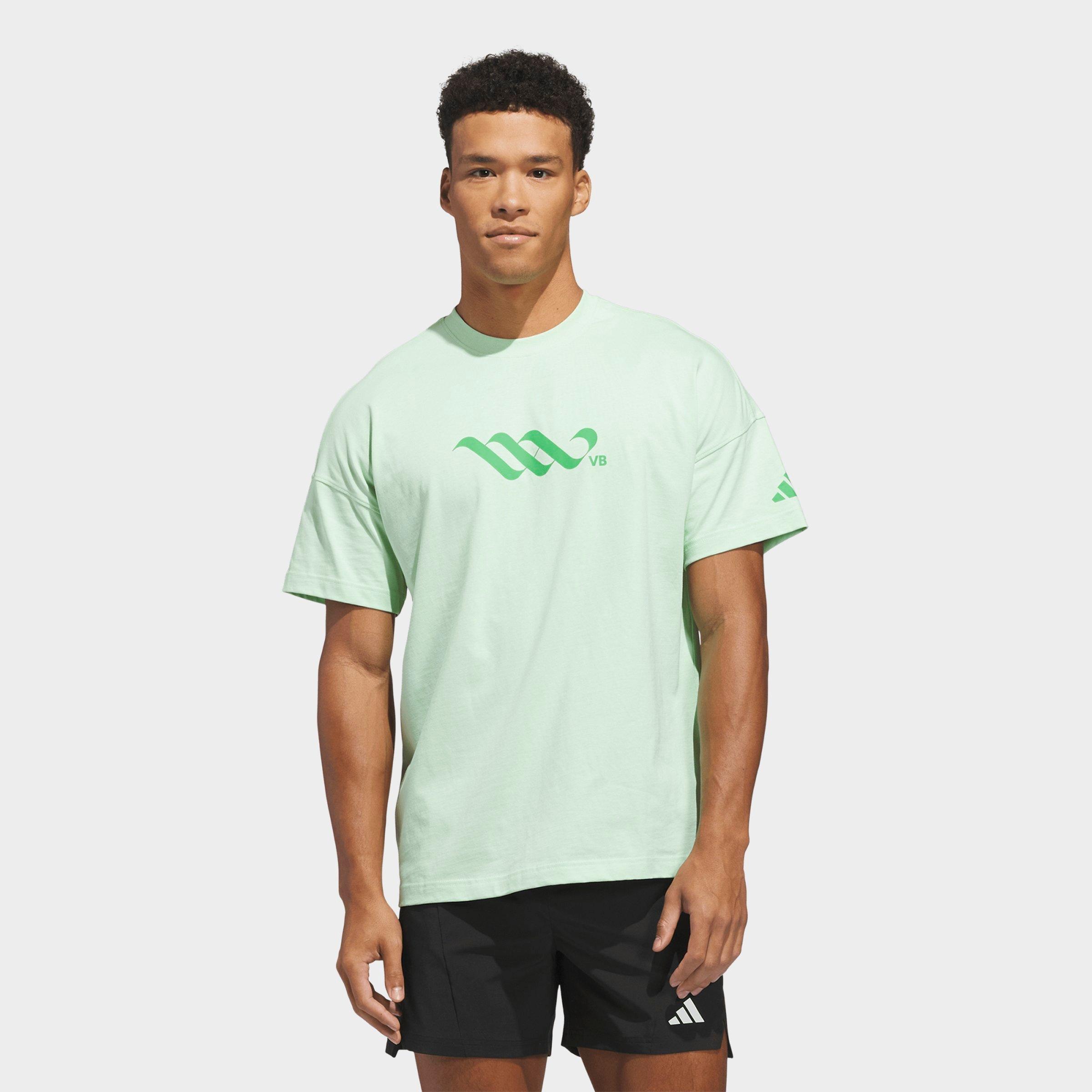 adidas Men's LOVB Nebraska Volleyball Graphic T-Shirt in Semi Green Spark Size: Large