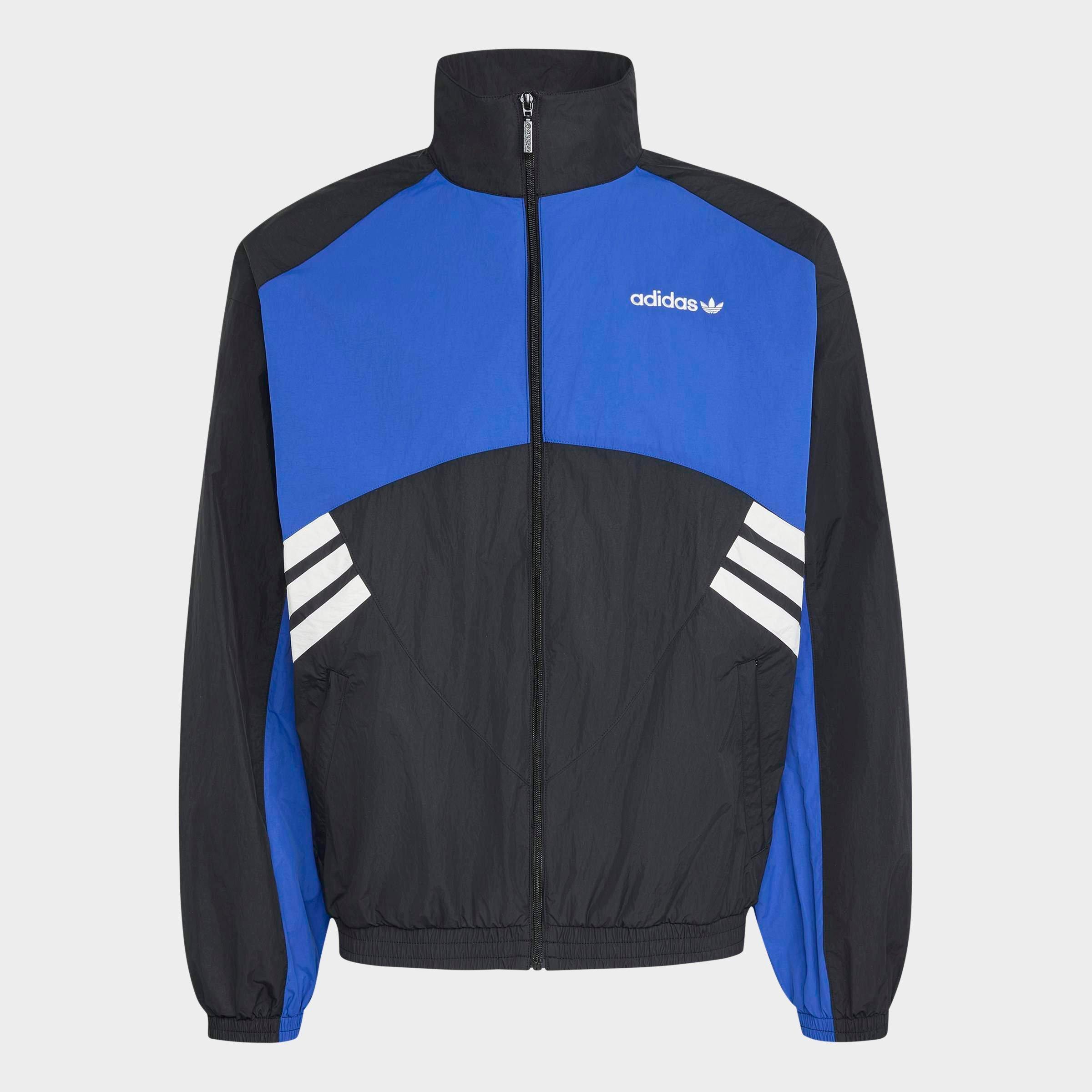 adidas Men's Originals Munich 93 Track Top in Black/Team Royal Blue Size: Large