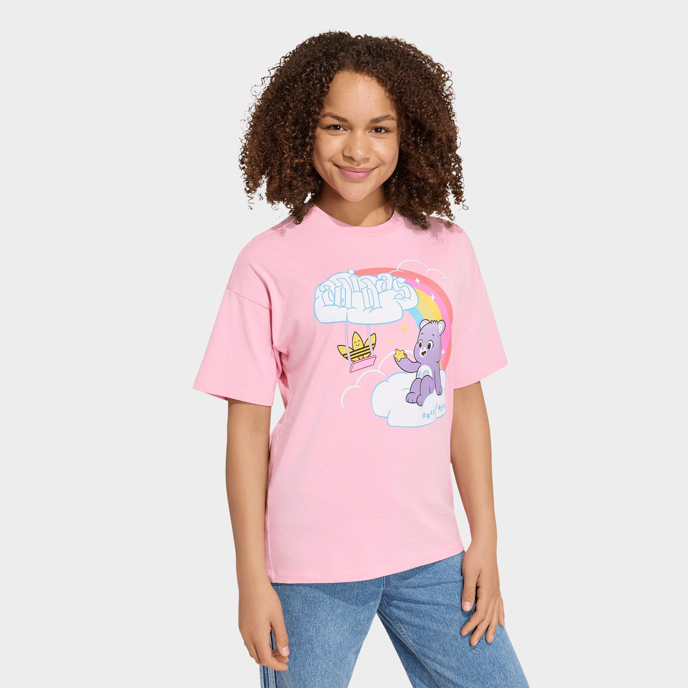adidas Girls' Big Kids Originals x Care Bears T-Shirt in Light Pink Size: XL
