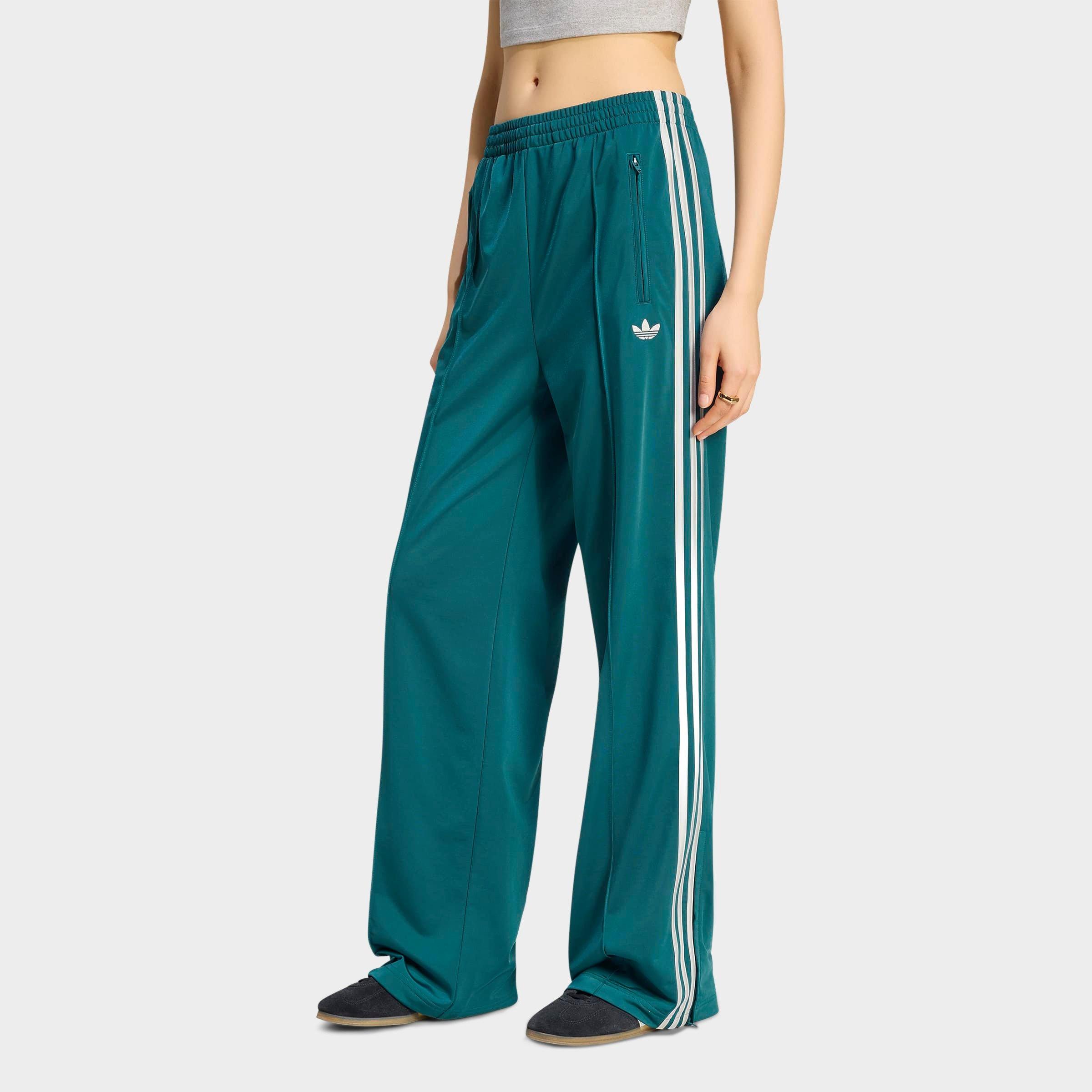 adidas Women's Originals Firebird Loose Track Pants in Rich Green/Grey Two Size: Large