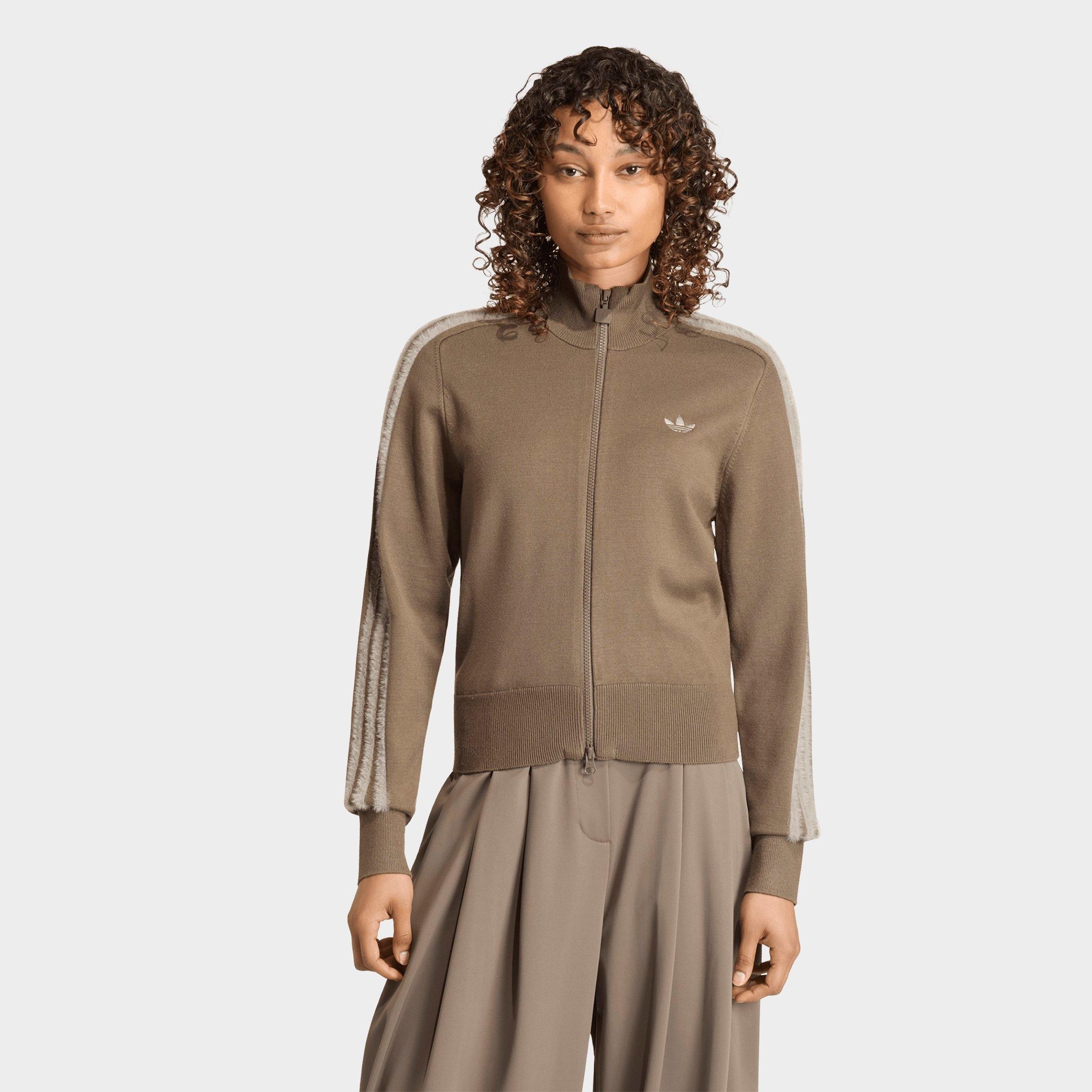 adidas Women's Originals Firebird Knit Track Top in Branch/Silver Pebble Size: XXS