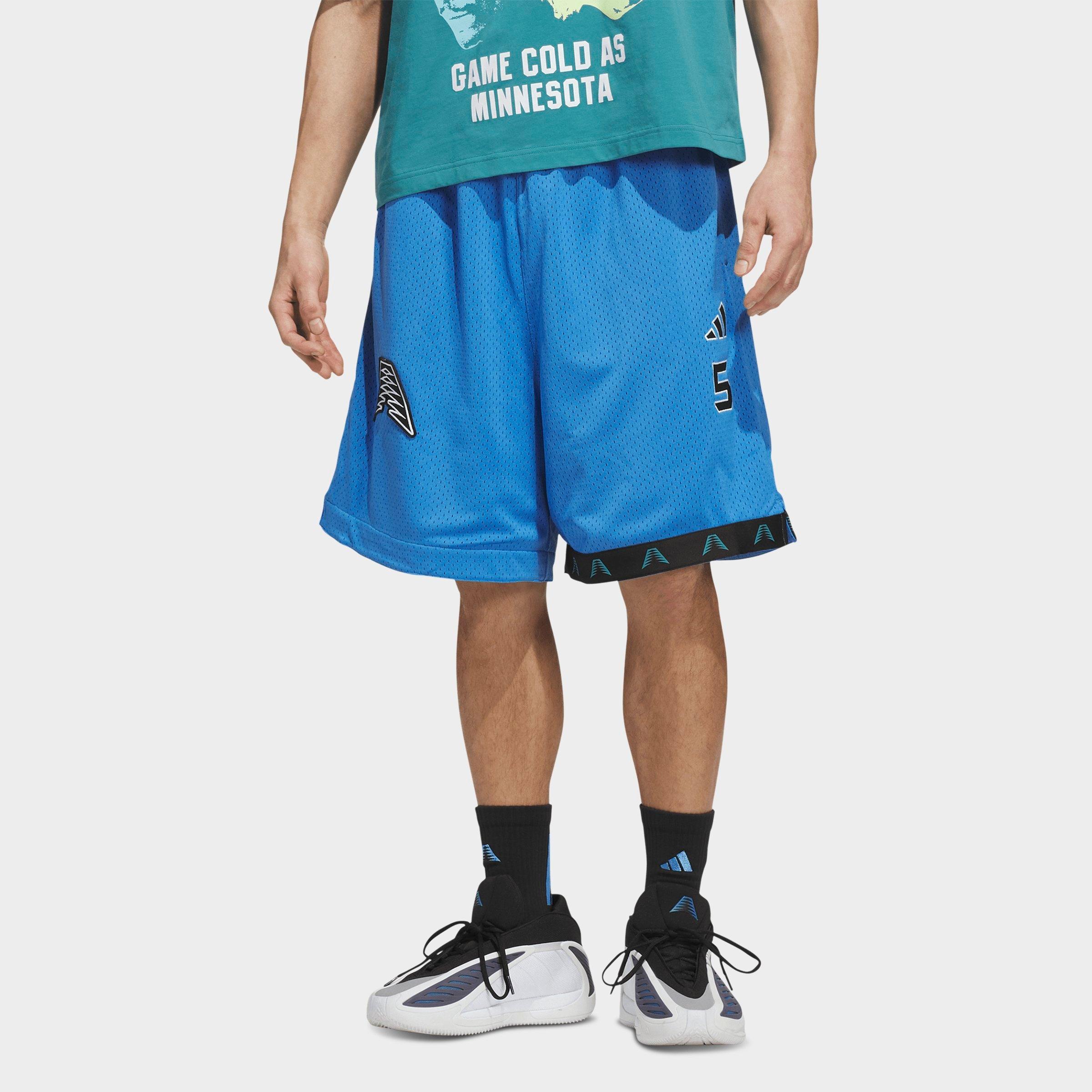 adidas Men's Anthony Edwards 1 Foundation Basketball Shorts in Ray Blue Size: S Tall